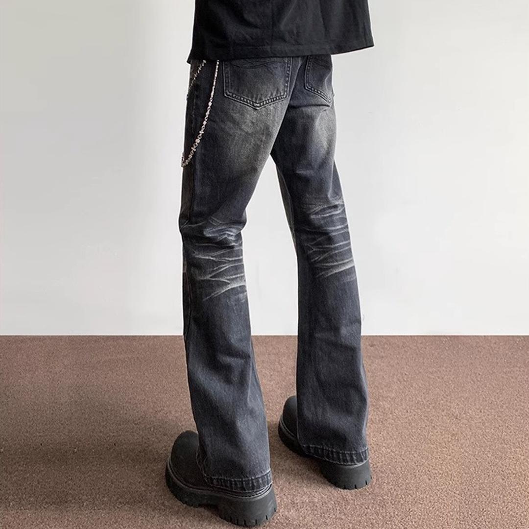 Sopula Men's Heavy Industry Washed American Street Slim Flared Jeans Product Image