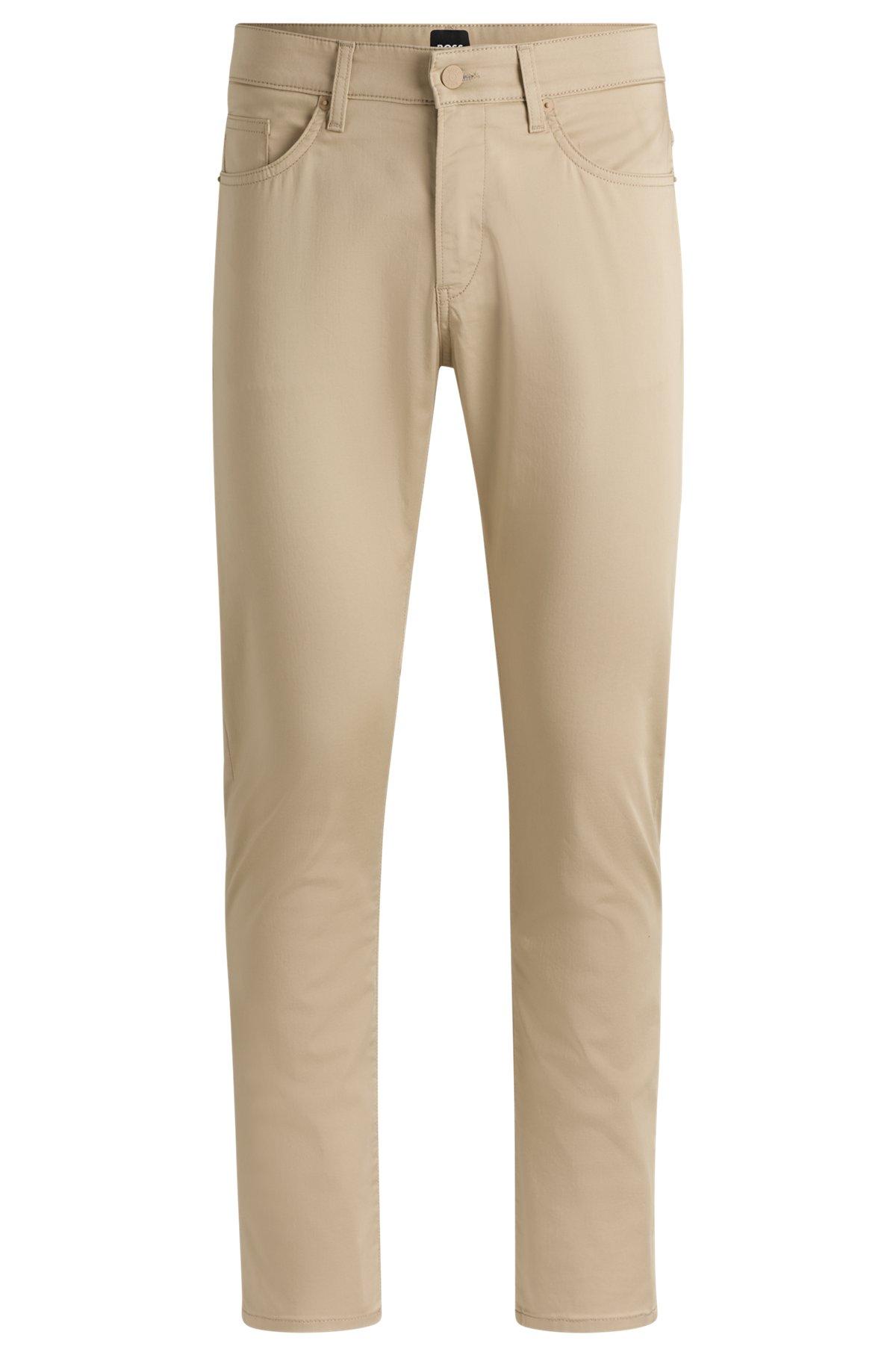 Delaware slim-fit trousers in stretch satin Product Image