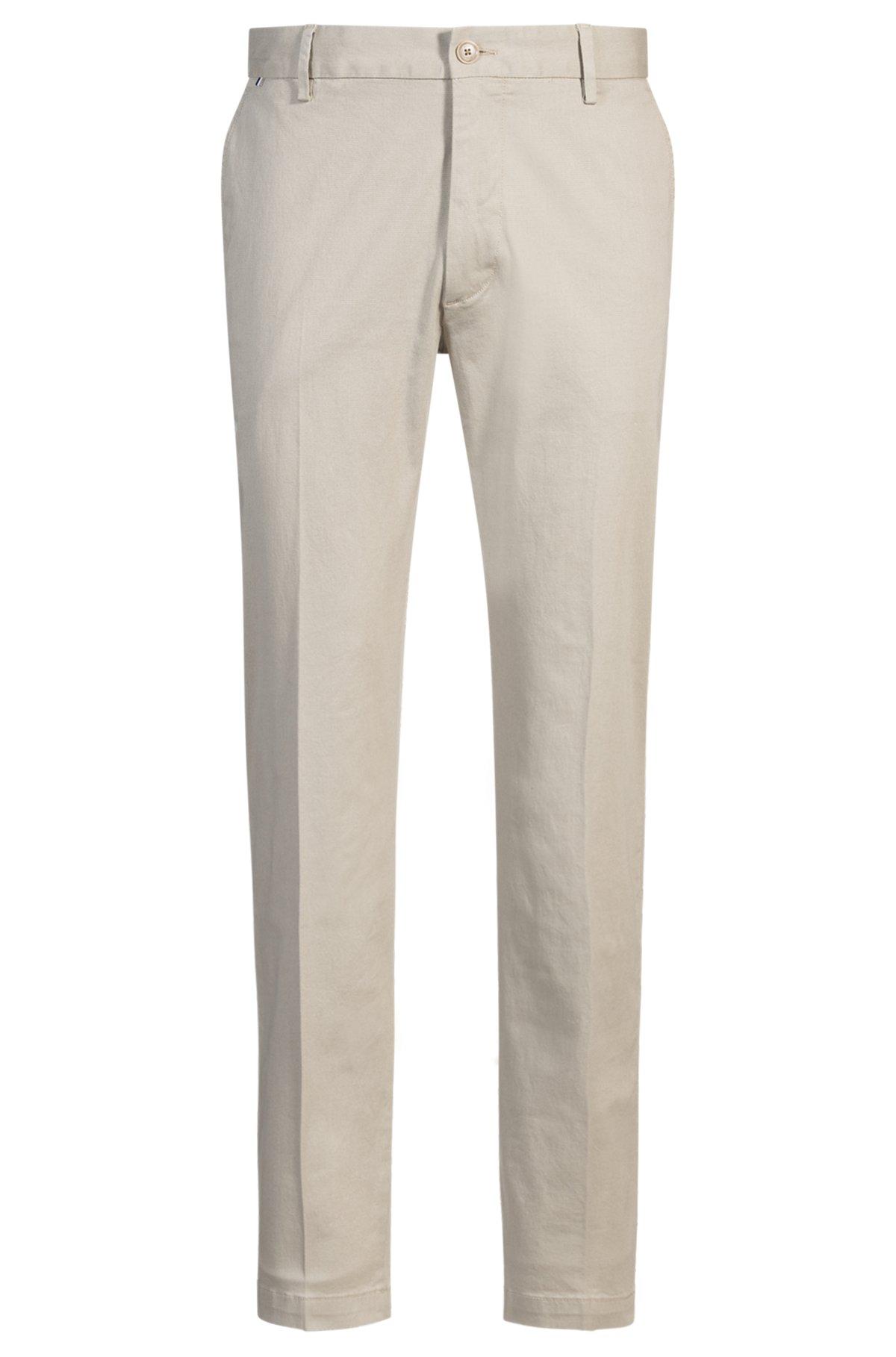 Regular-fit trousers in printed stretch cotton Product Image