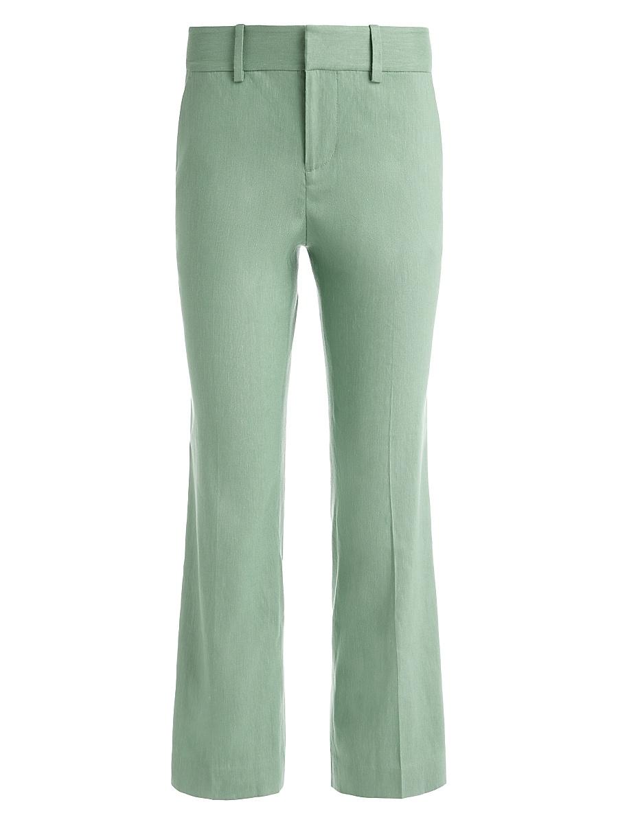 Womens Janis Linen-Blend Crop Pants Product Image