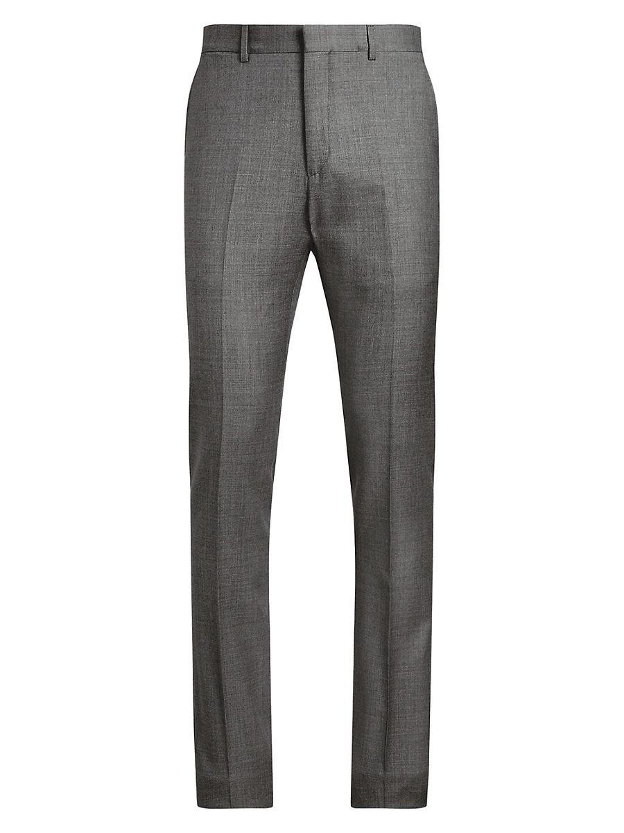 Mens Wool Twill Slim-Fit Trousers Product Image