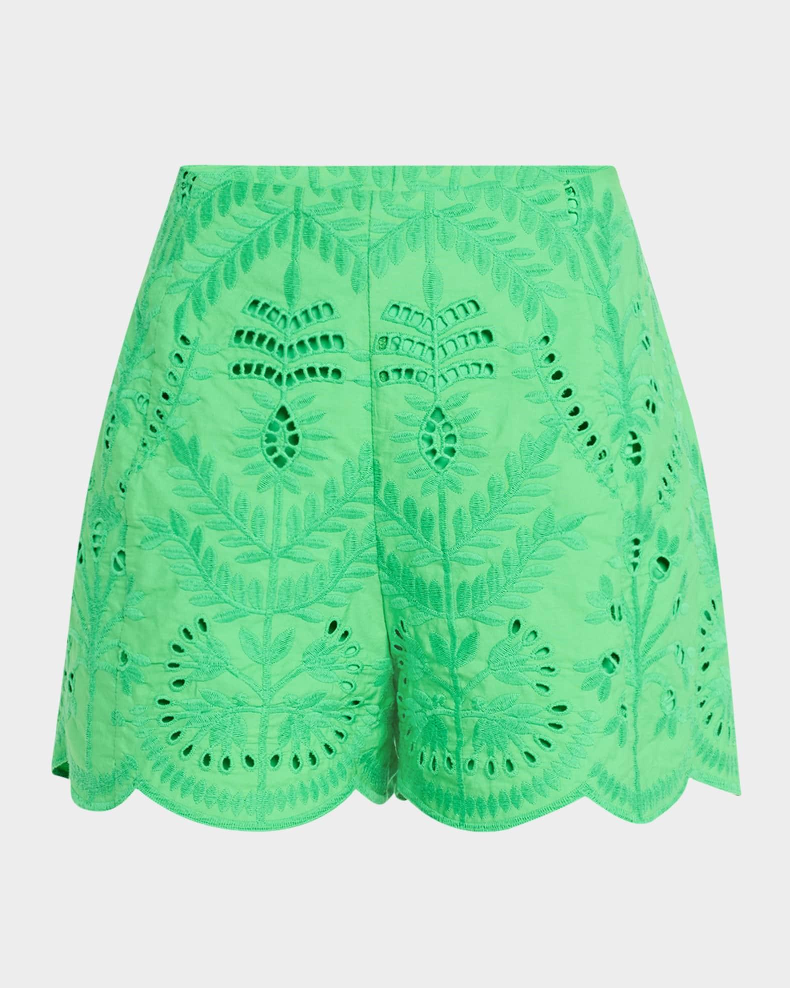 Fable Eyelet-Embroidered Cotton Shorts Product Image