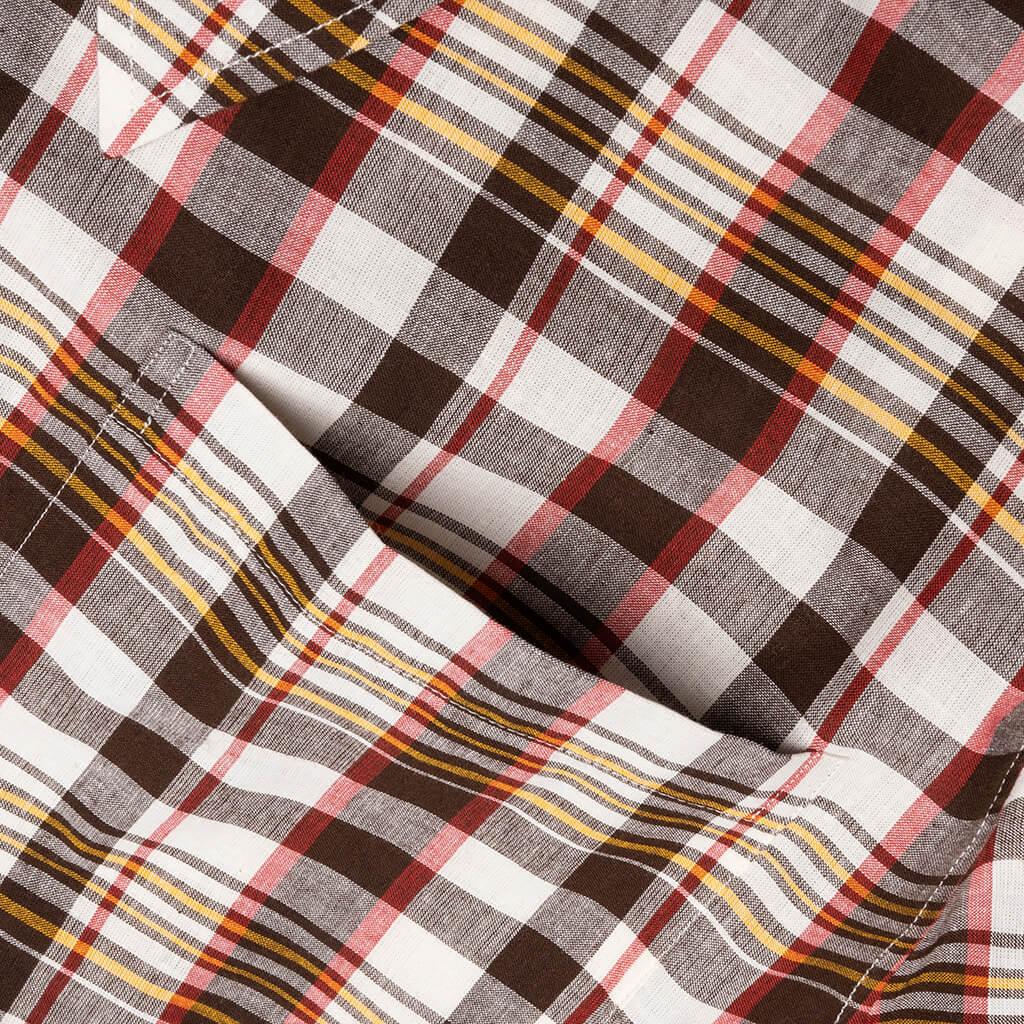 Hacienda S/S Shirt - Brown Check Male Product Image