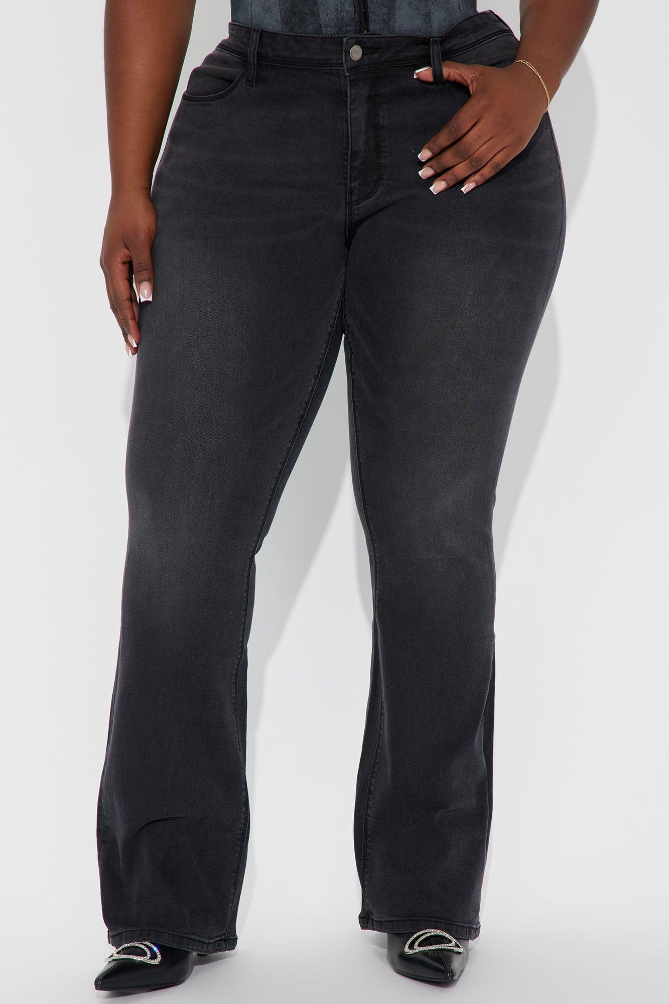 Lost Without You Soft Stretch Bootcut Jeans - Black Wash Product Image