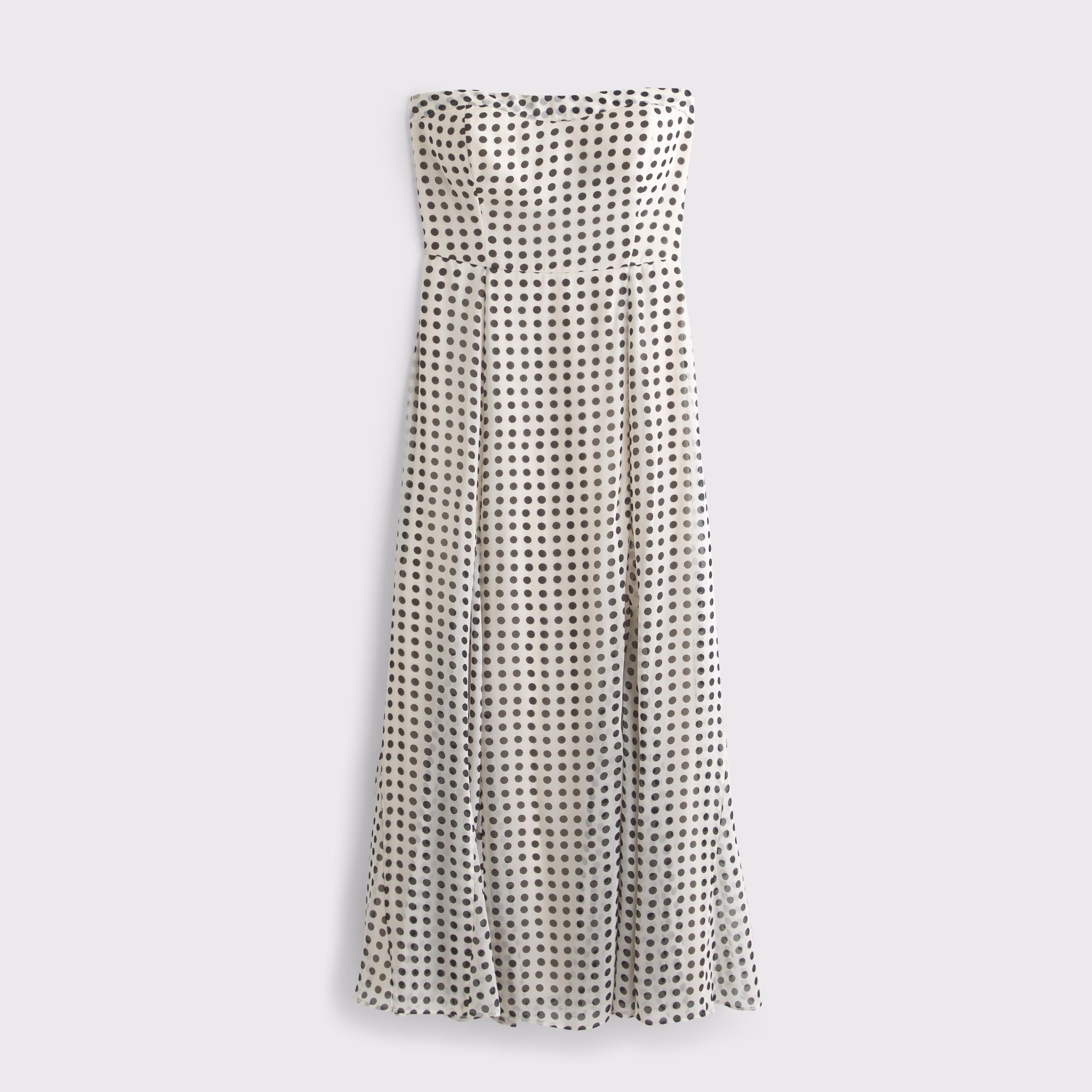 The A&F Camille Strapless Godet Midi Dress Product Image