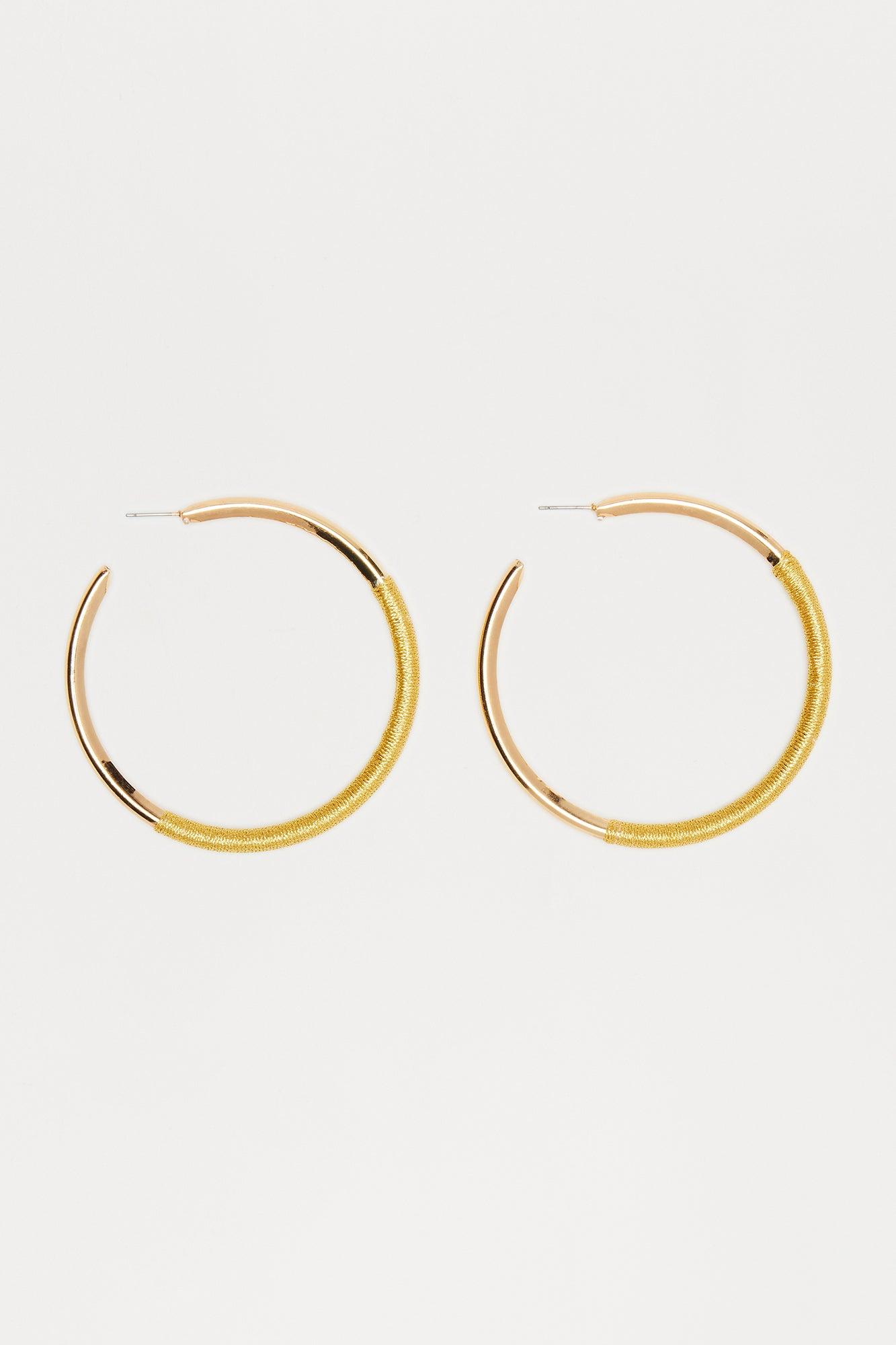 Not Waiting On You Hoop Earrings - Gold Product Image