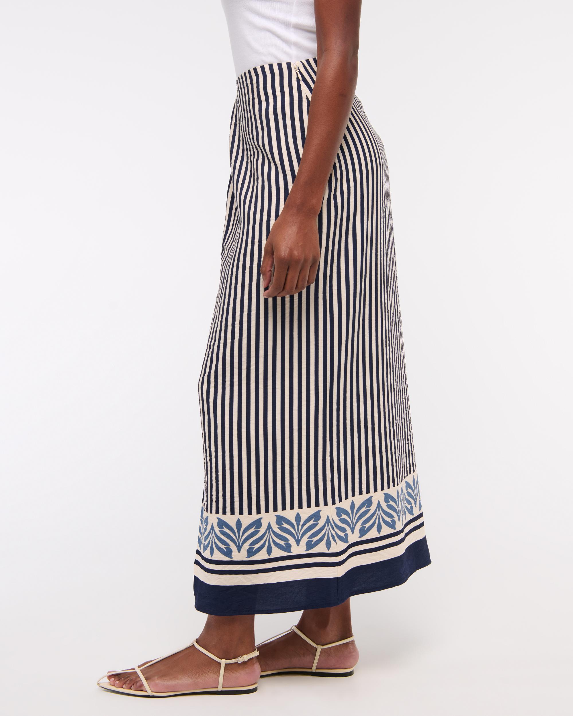 Mid Rise Sarong Maxi Skirt Product Image