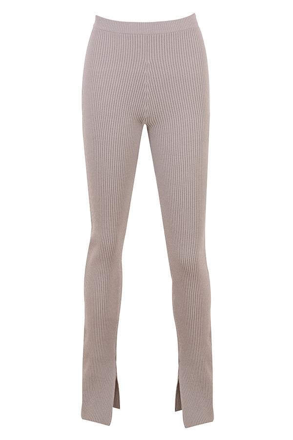 Mitzi  taupe ribbed knit leggings - sale Product Image
