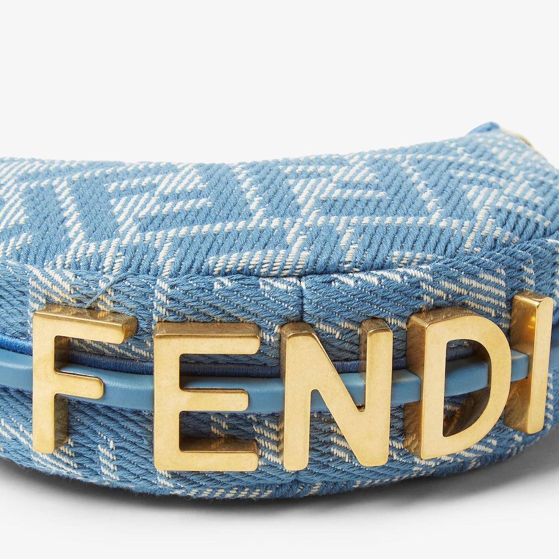 Nano FendigraphyBlue denim-effect FF jacquard charm Product Image
