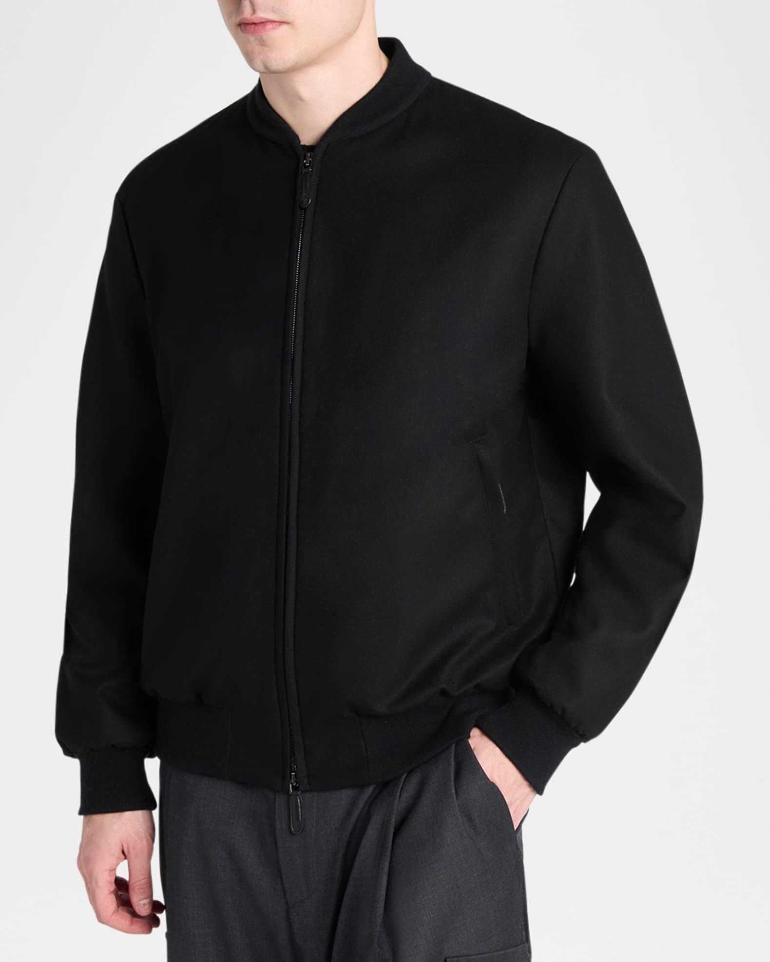 Men's Cashmere Full-Zip Bomber Jacket Product Image