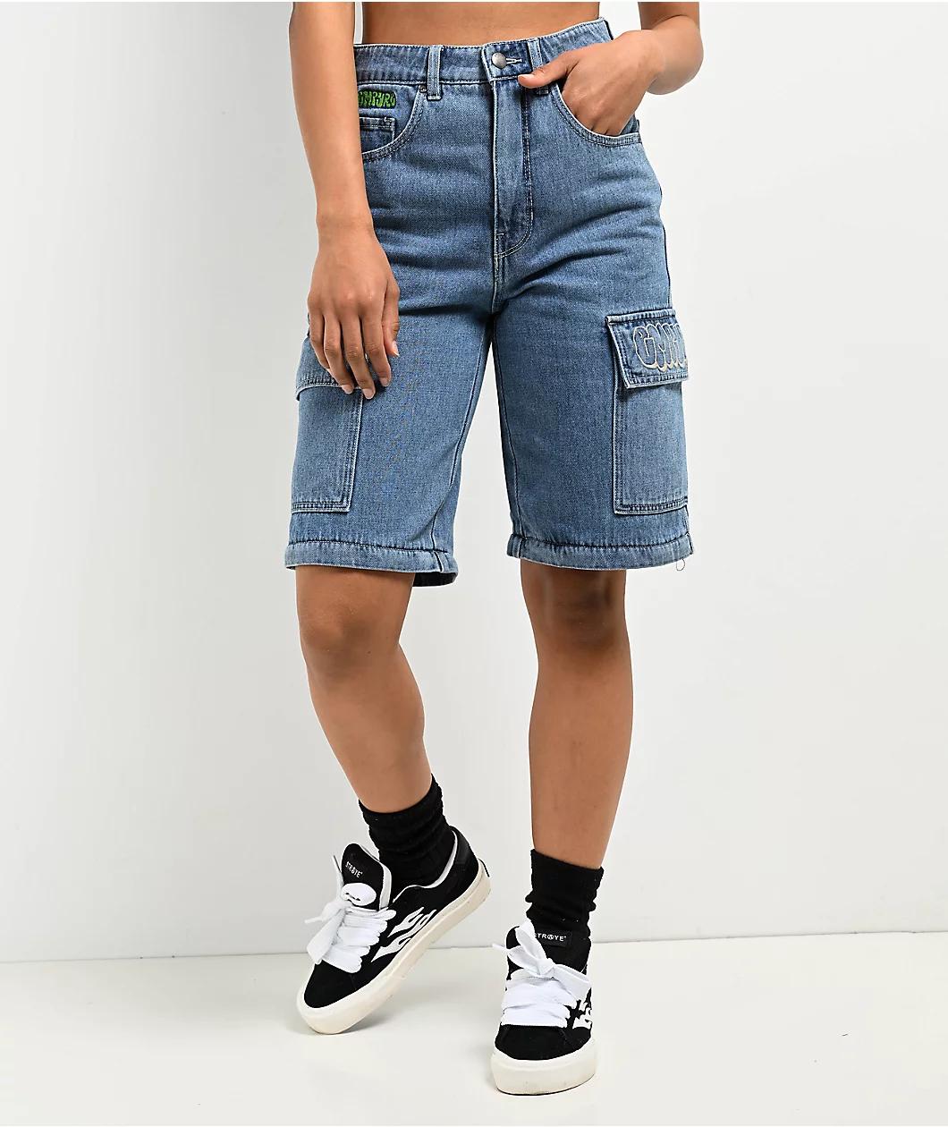 Empyre Tori Shindig Blue Zip Off Cargo Jeans Product Image