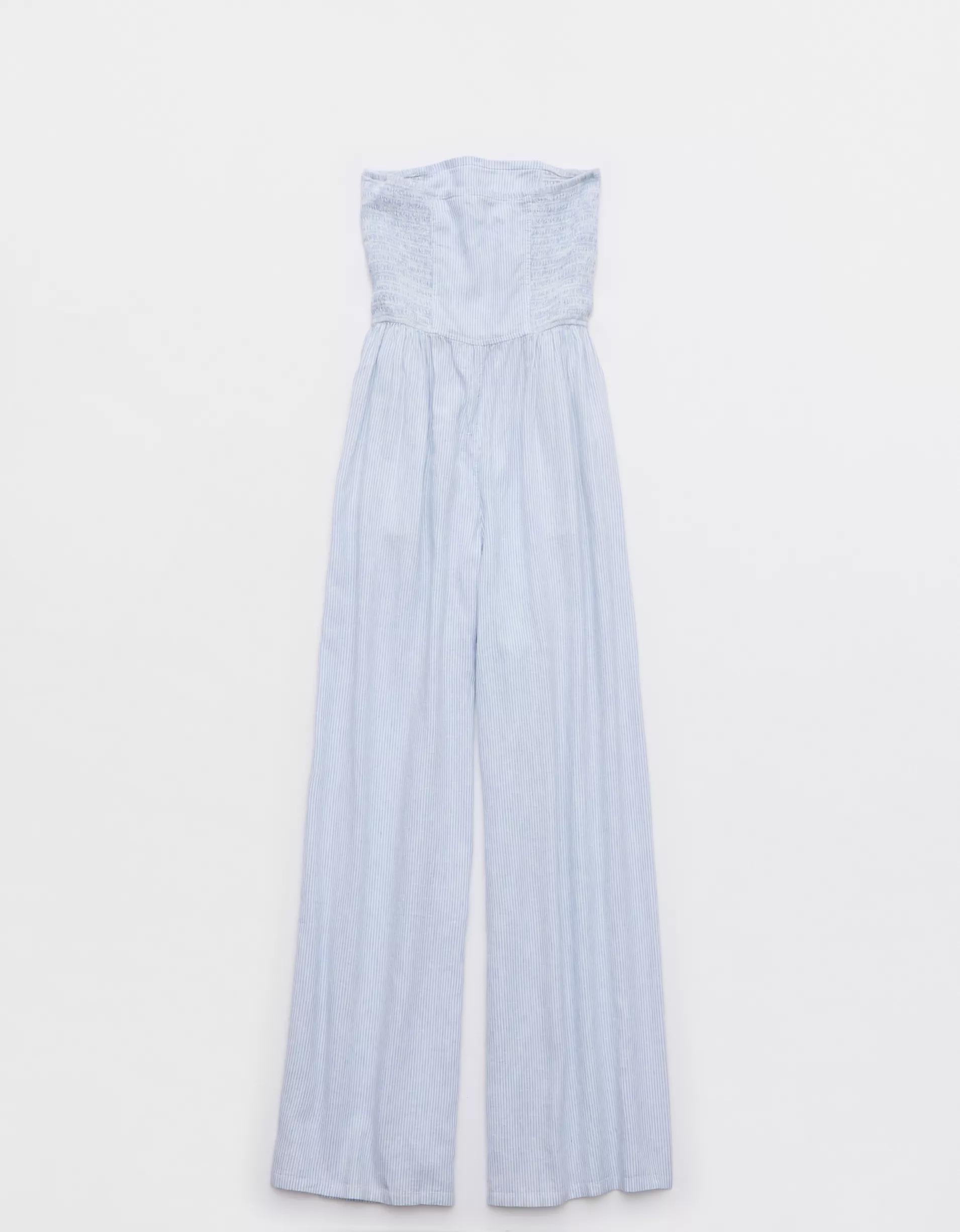 Aerie Strapless Smocked Jumpsuit Product Image