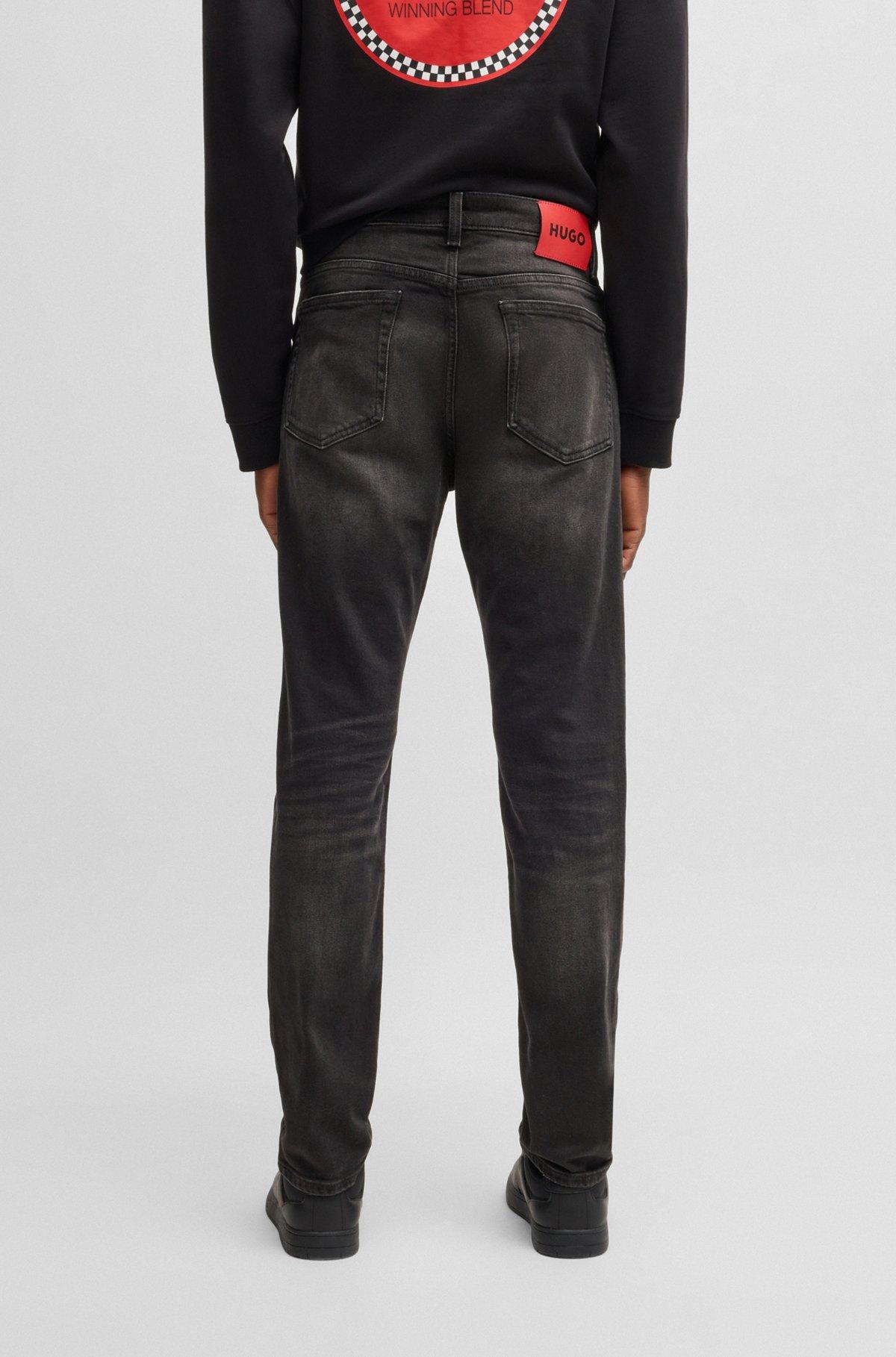 Slim-fit jeans in black stretch denim Product Image