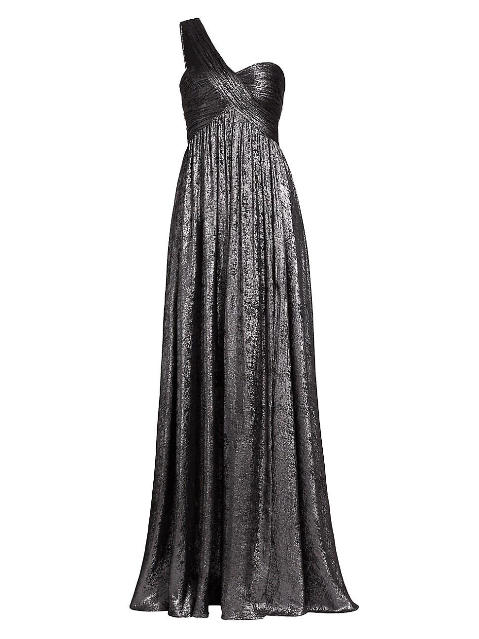 Womens Bettie Metallic One-Shoulder Gown Product Image