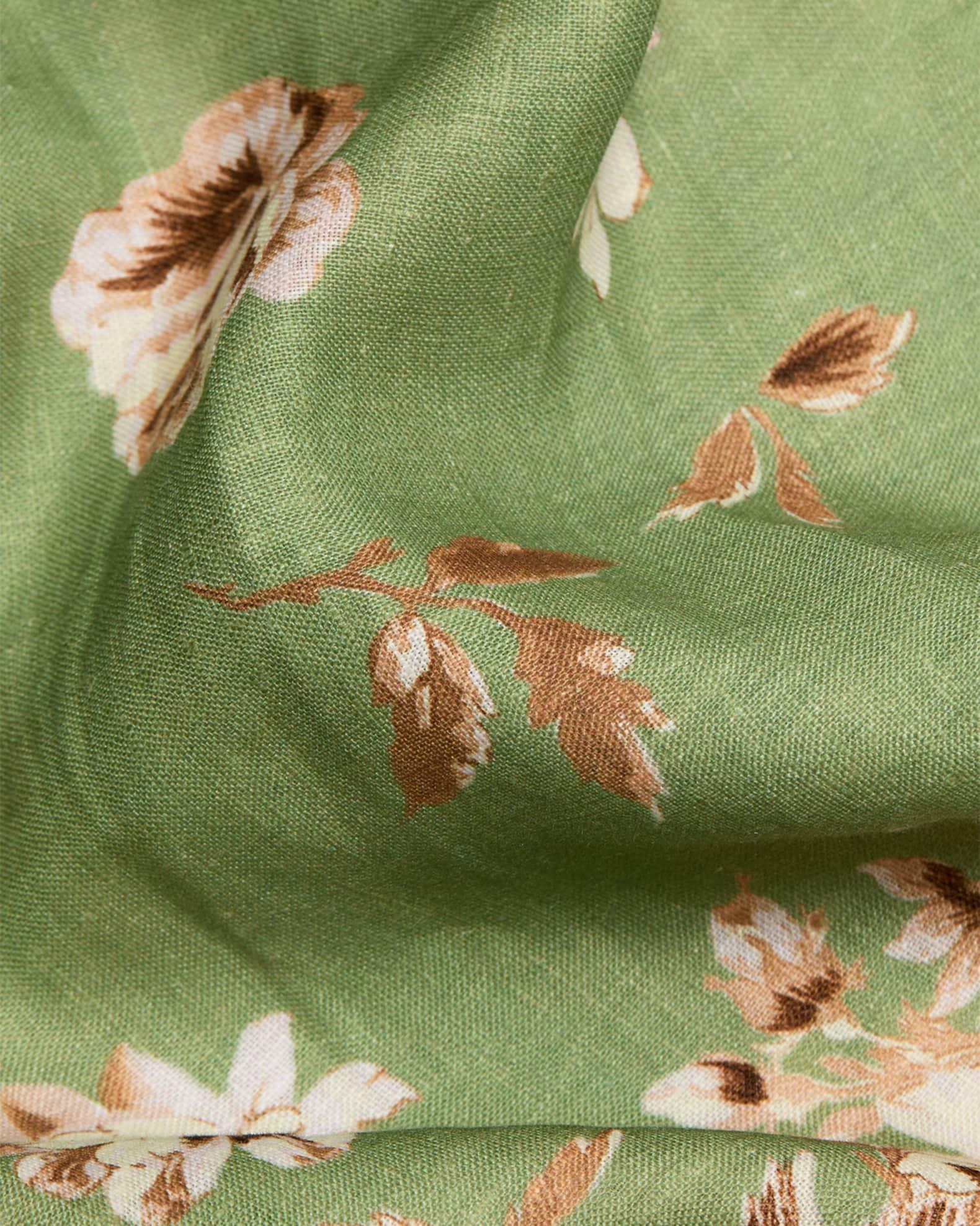 Mae Floral Linen Midi Dress Product Image