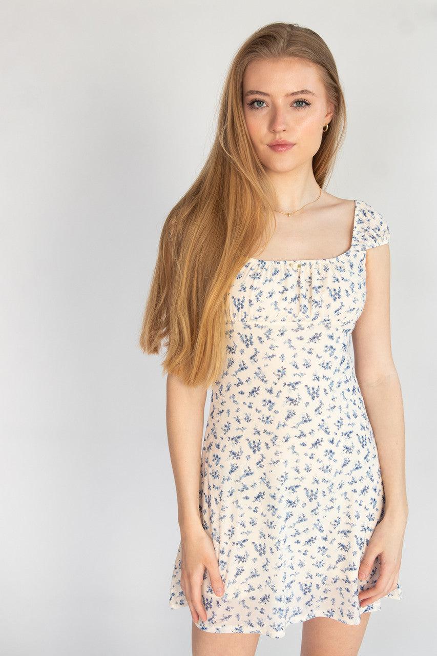 Satin Rose Mesh Babydoll Dress Product Image