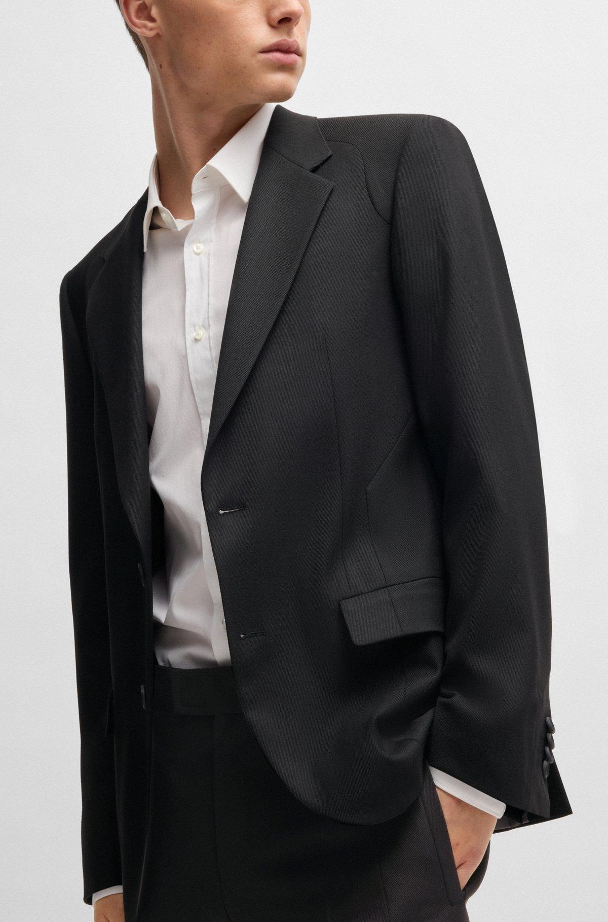 Slim-fit suit jacket in wool twill Product Image