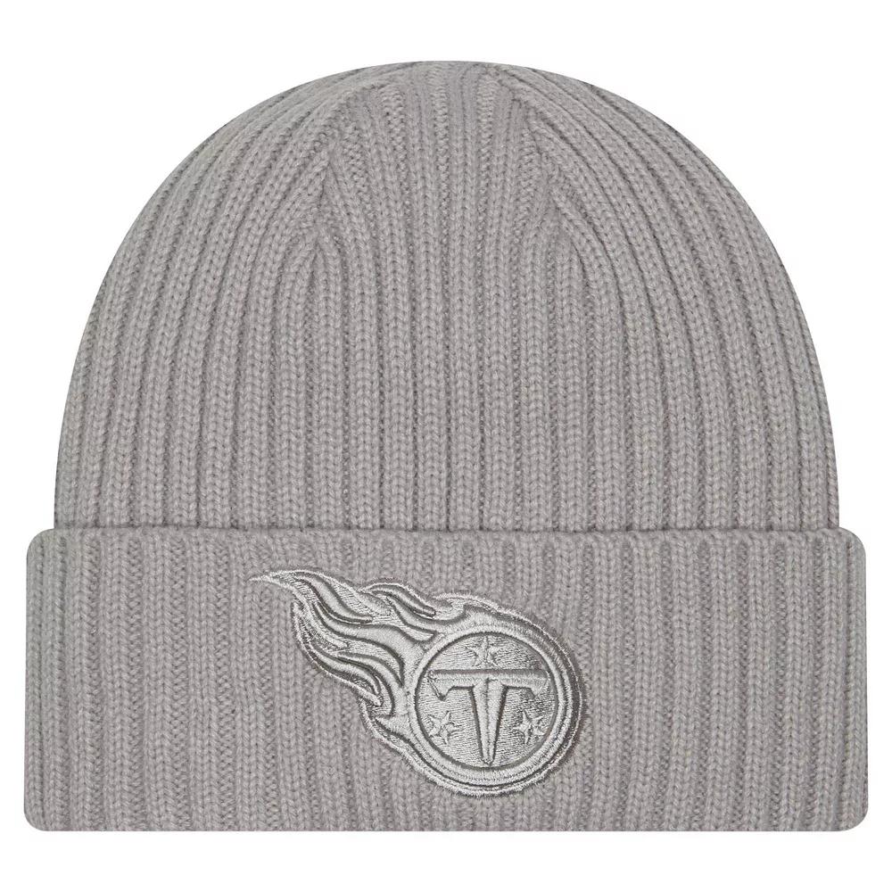 Men's New Era Gray Tennessee Titans Color Pack Cuffed Knit Hat, Grey Product Image