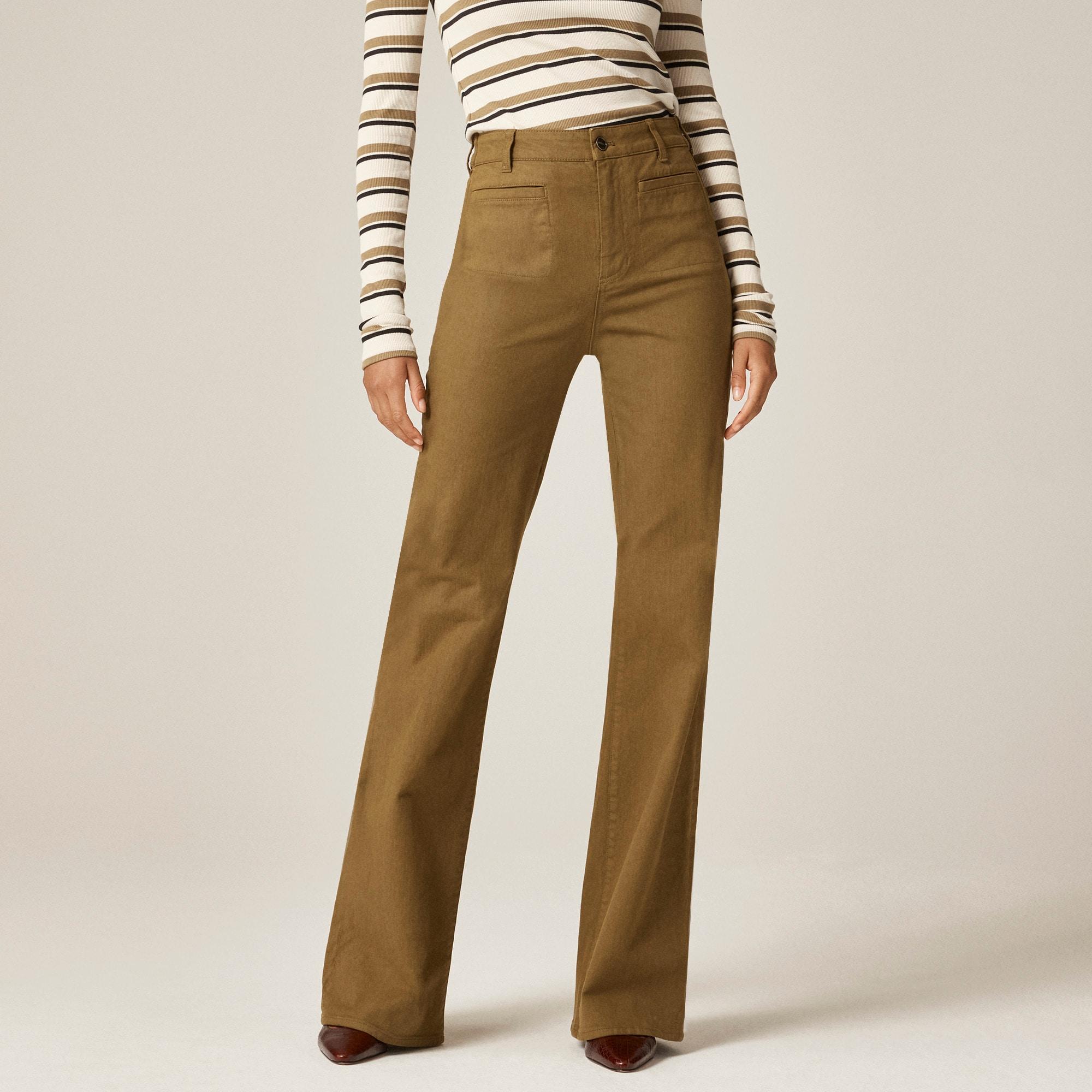Vintage flare pant in washed twill Product Image