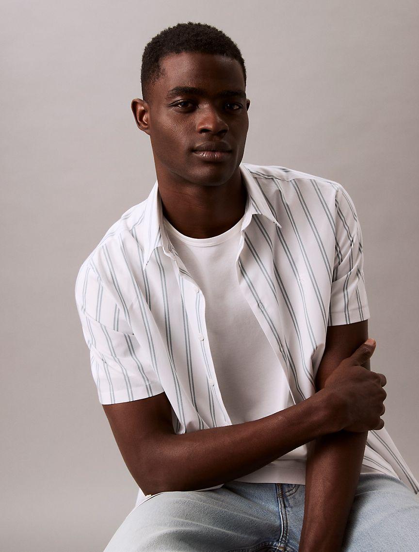 Poplin Stripe Classic Button-Down Shirt  Product Image