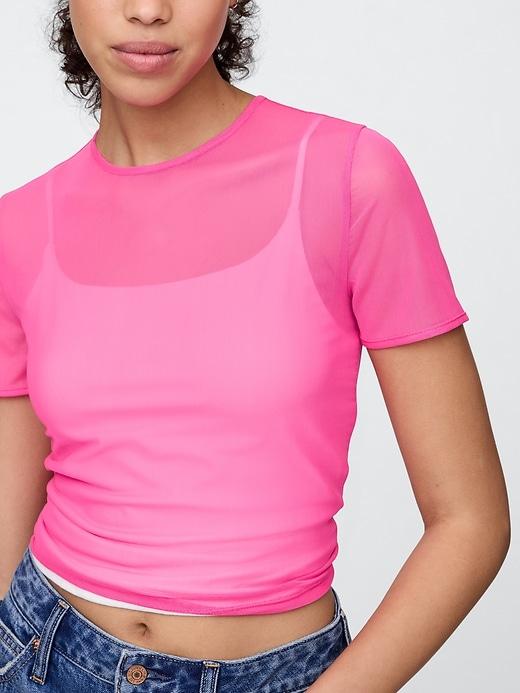 Mesh Crop T-Shirt Product Image