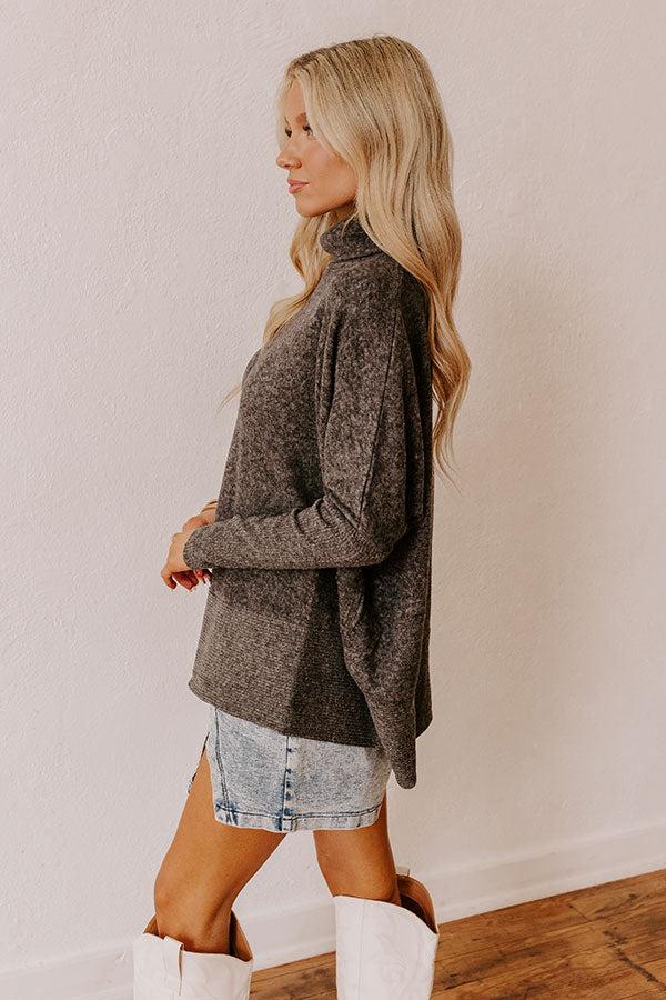 Fireside Cuddles Sweater in Black Product Image