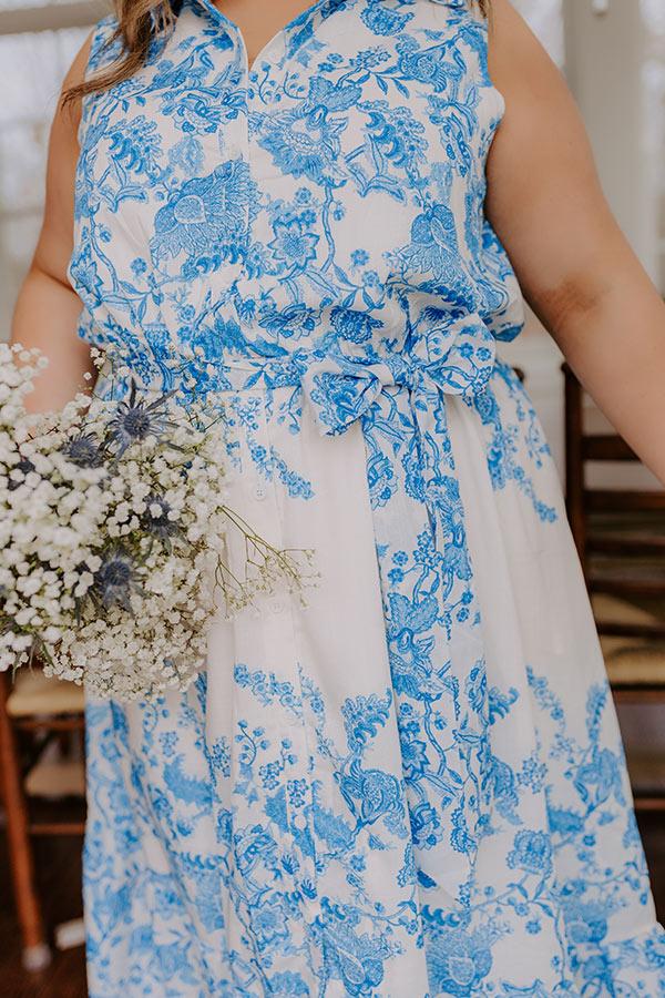 Tea Garden Stroll Floral Midi Dress Curves Product Image