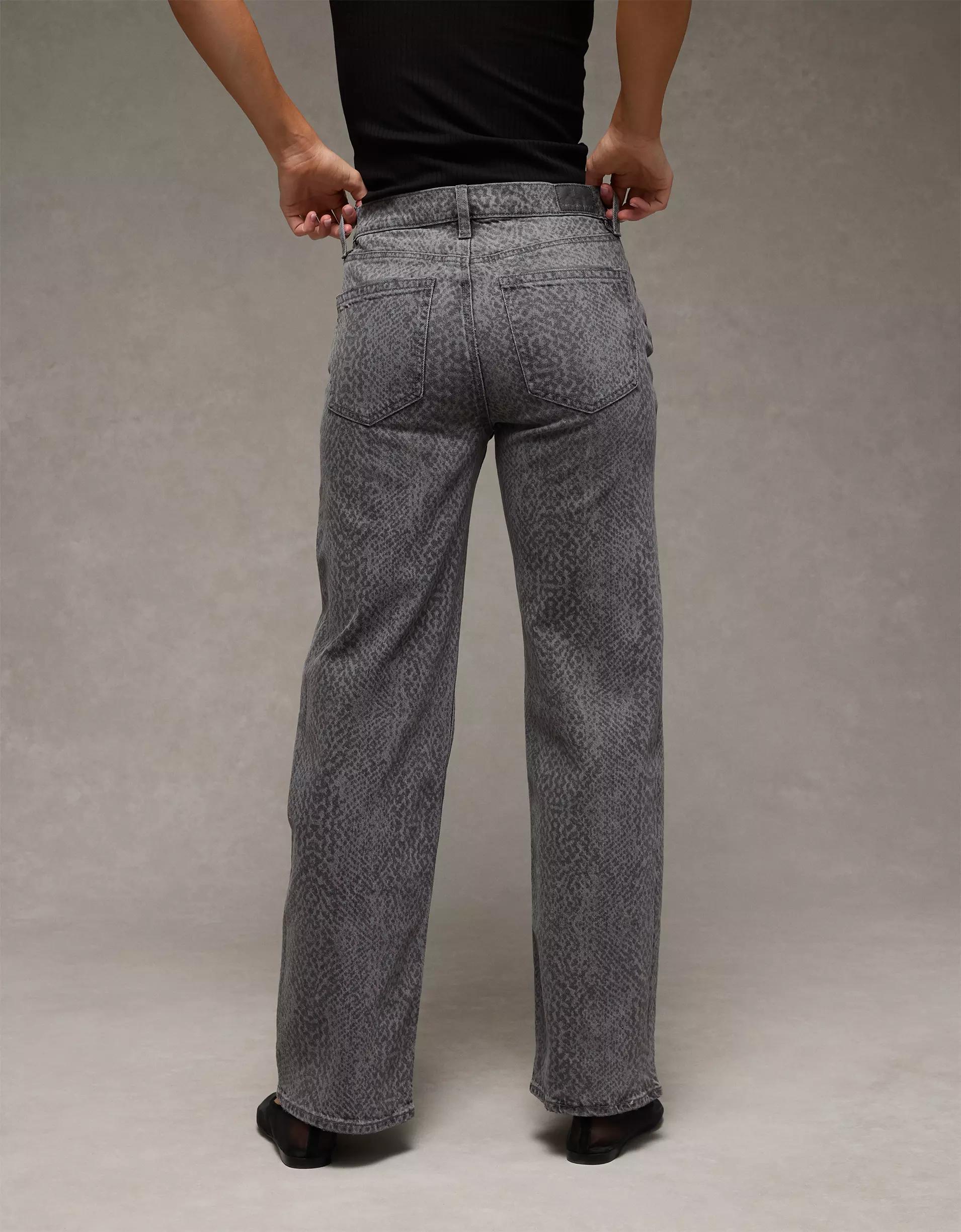 AE Stretch Snake Print High-Waisted Stovepipe Jean Product Image