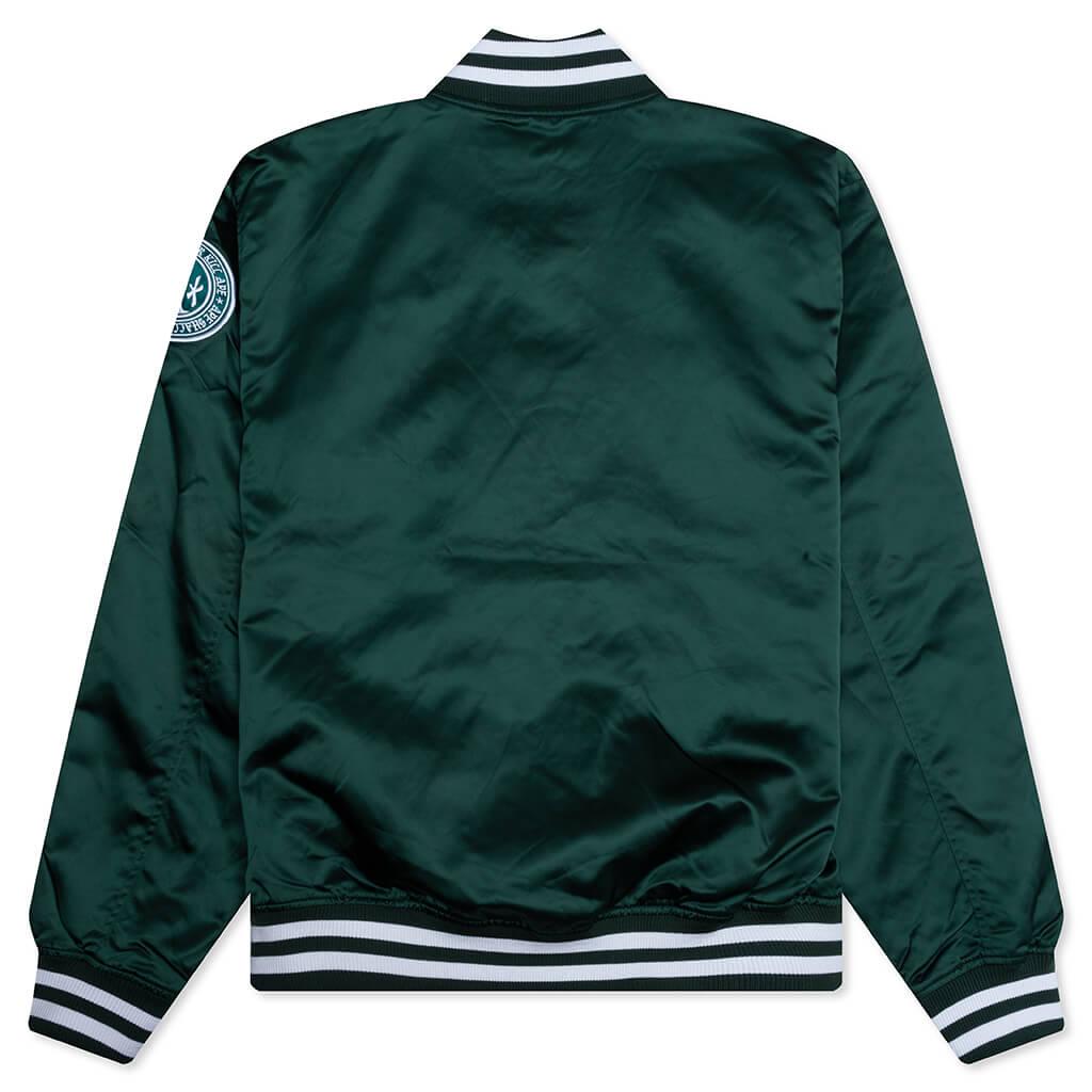 Baseball Varsity Jacket - Green Male Product Image