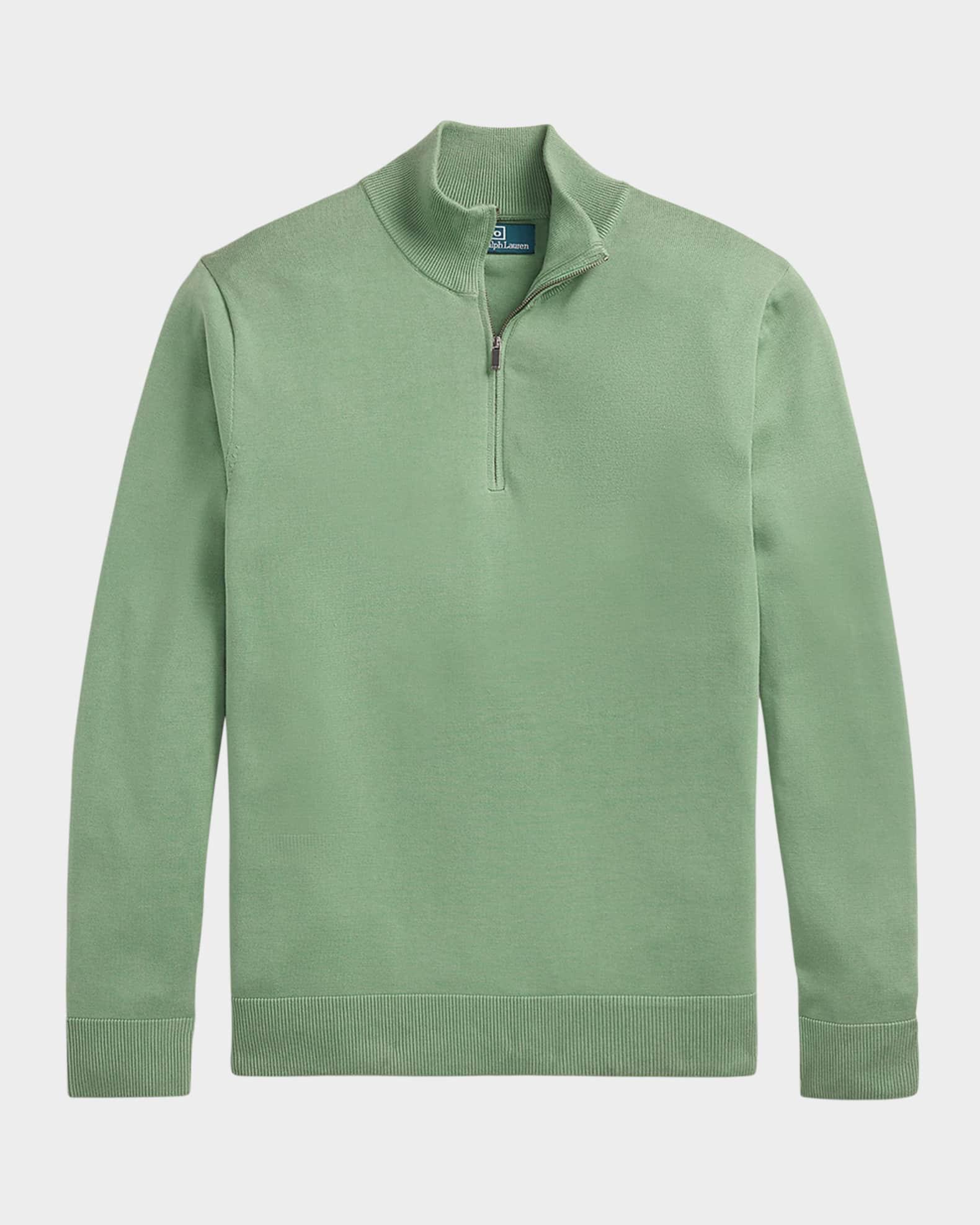 Mens Cotton Quarter-Zip Sweater Product Image