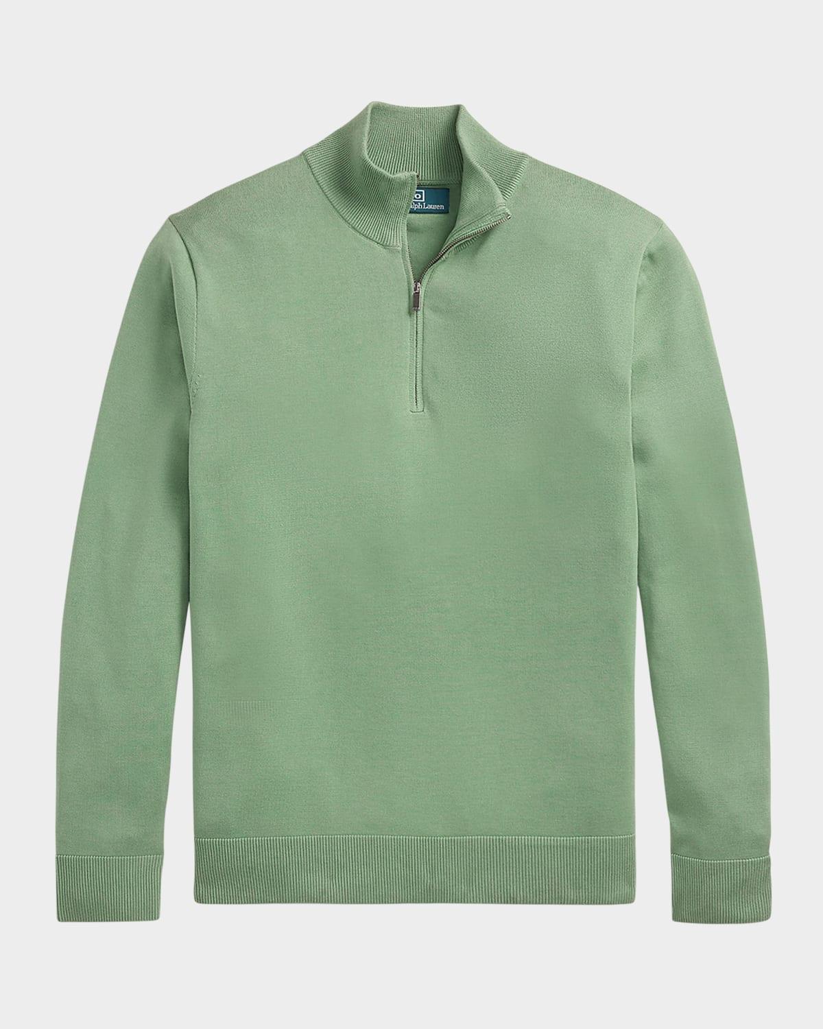 Mens Cotton Quarter-Zip Sweater Product Image