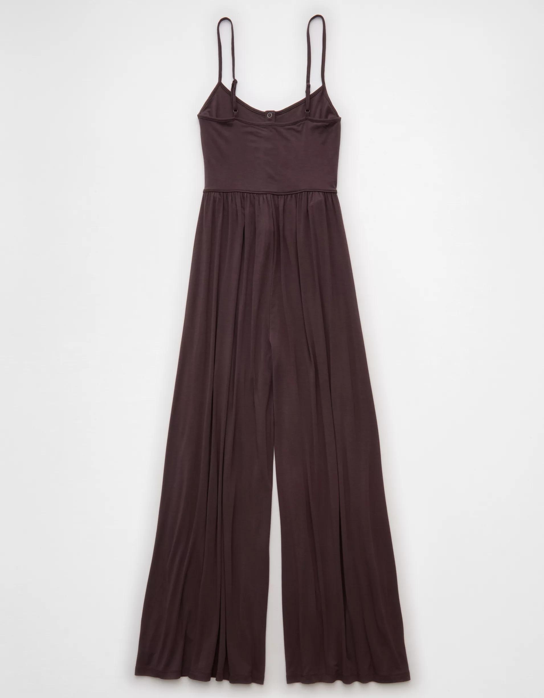 AE Knit Henley Jumpsuit Product Image
