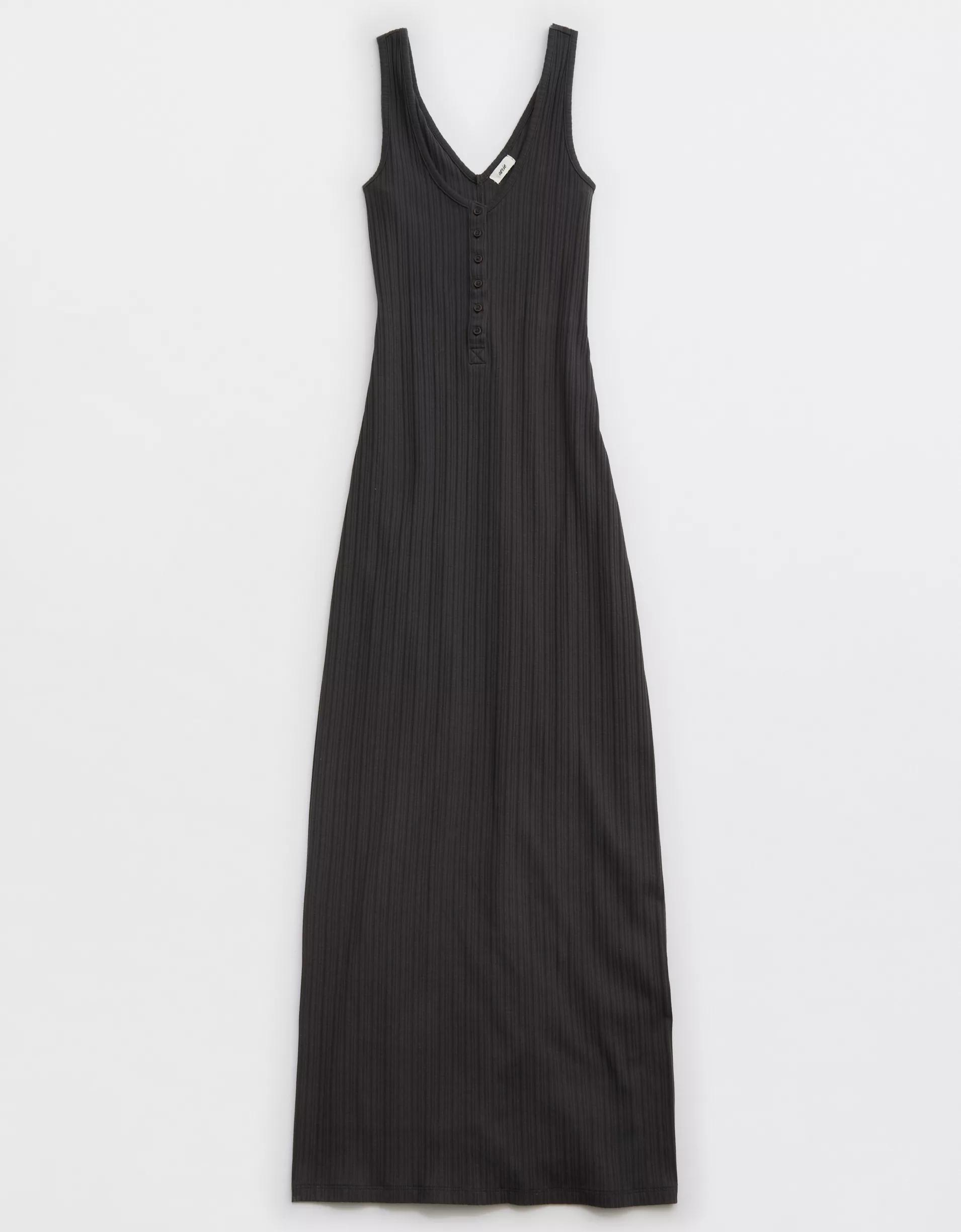 Aerie Double V Henley Bodycon Maxi Dress Product Image