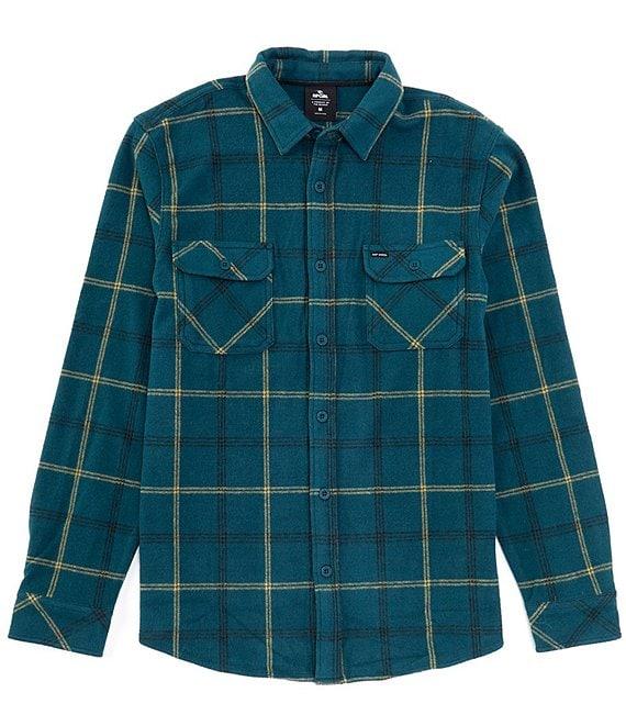 Rip Curl Long Sleeve Yarn-Dyed Checked Flannel Shirt Product Image