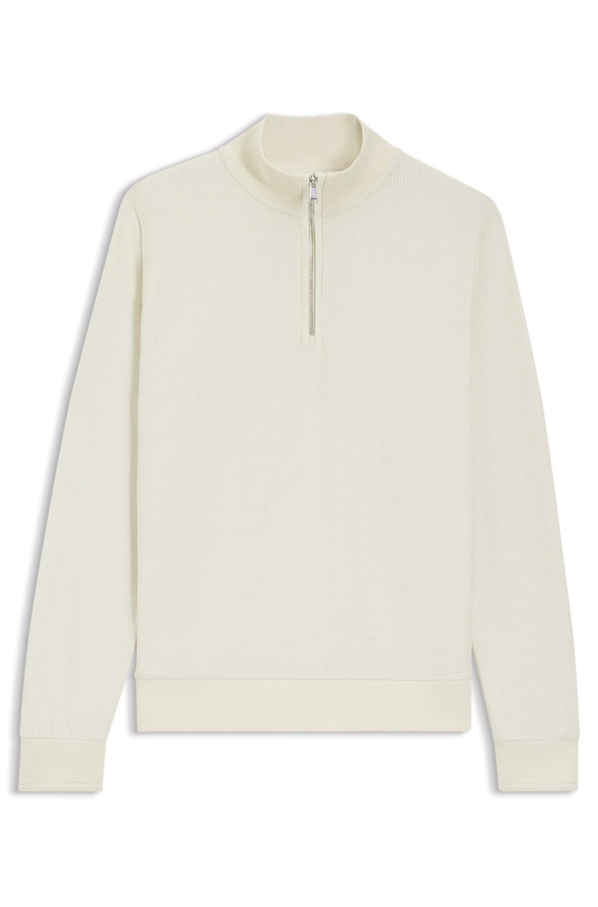 Quarter-zip sweatshirt in a cotton blend Product Image