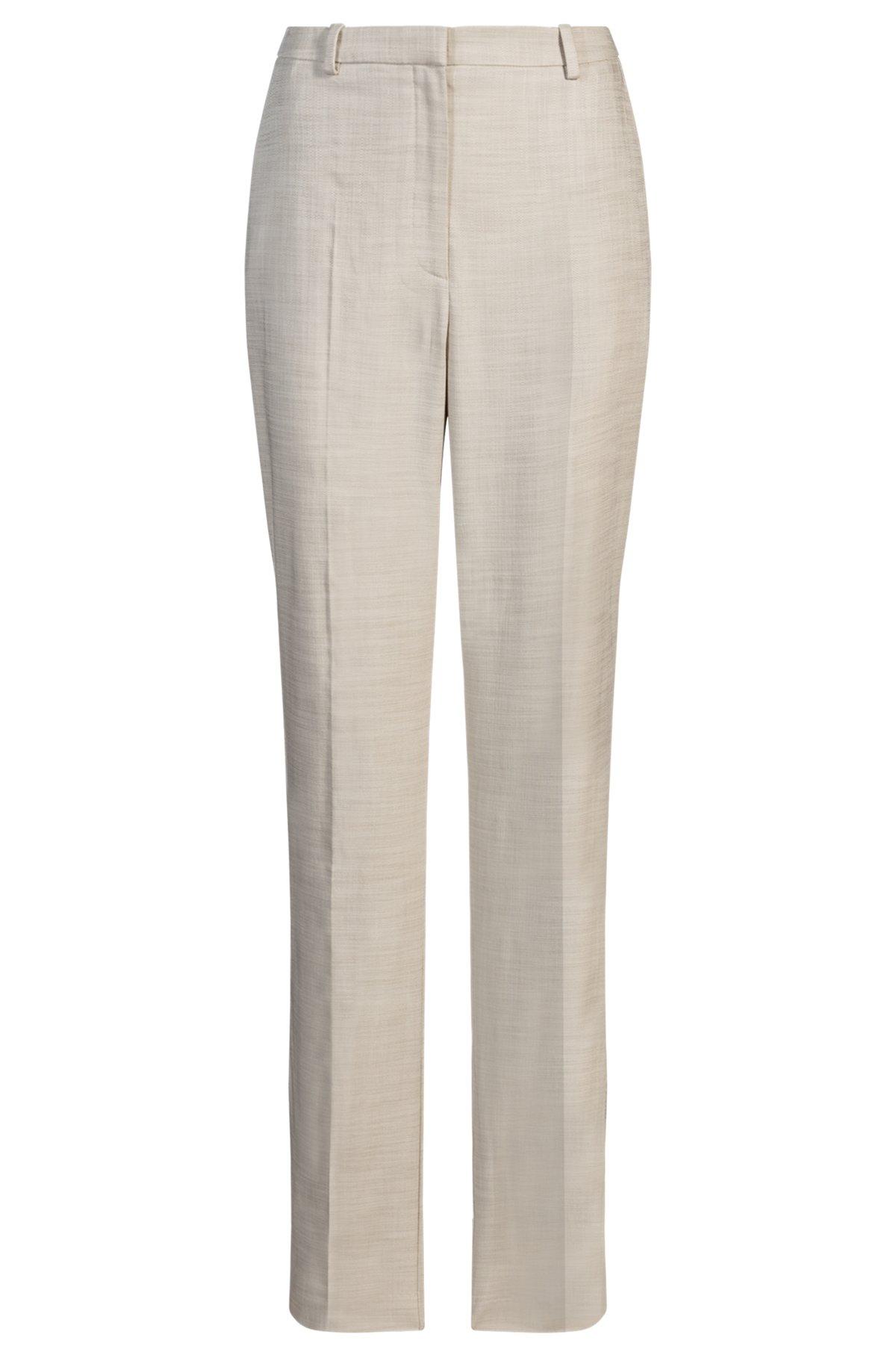 Relaxed-fit trousers in melange stretch fabric Product Image