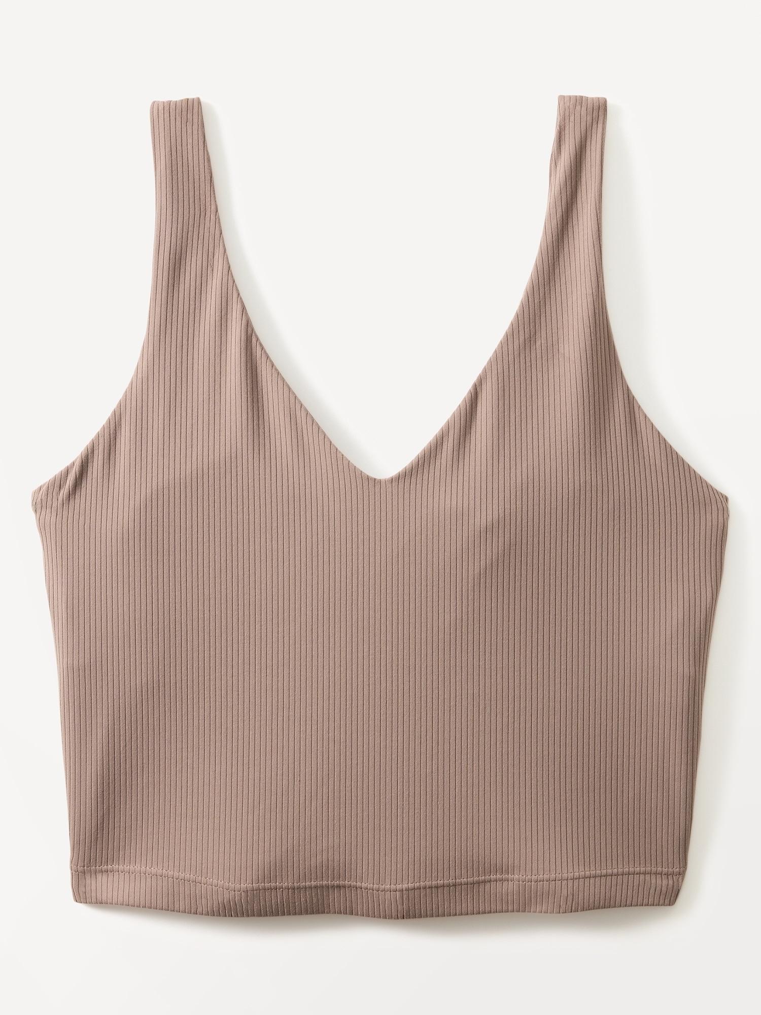 Transcend V Neck Rib Crop Sports Bra A-C Product Image