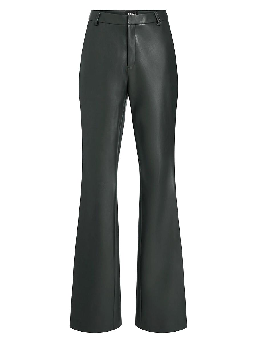 Womens Ronja Leather Trousers Product Image