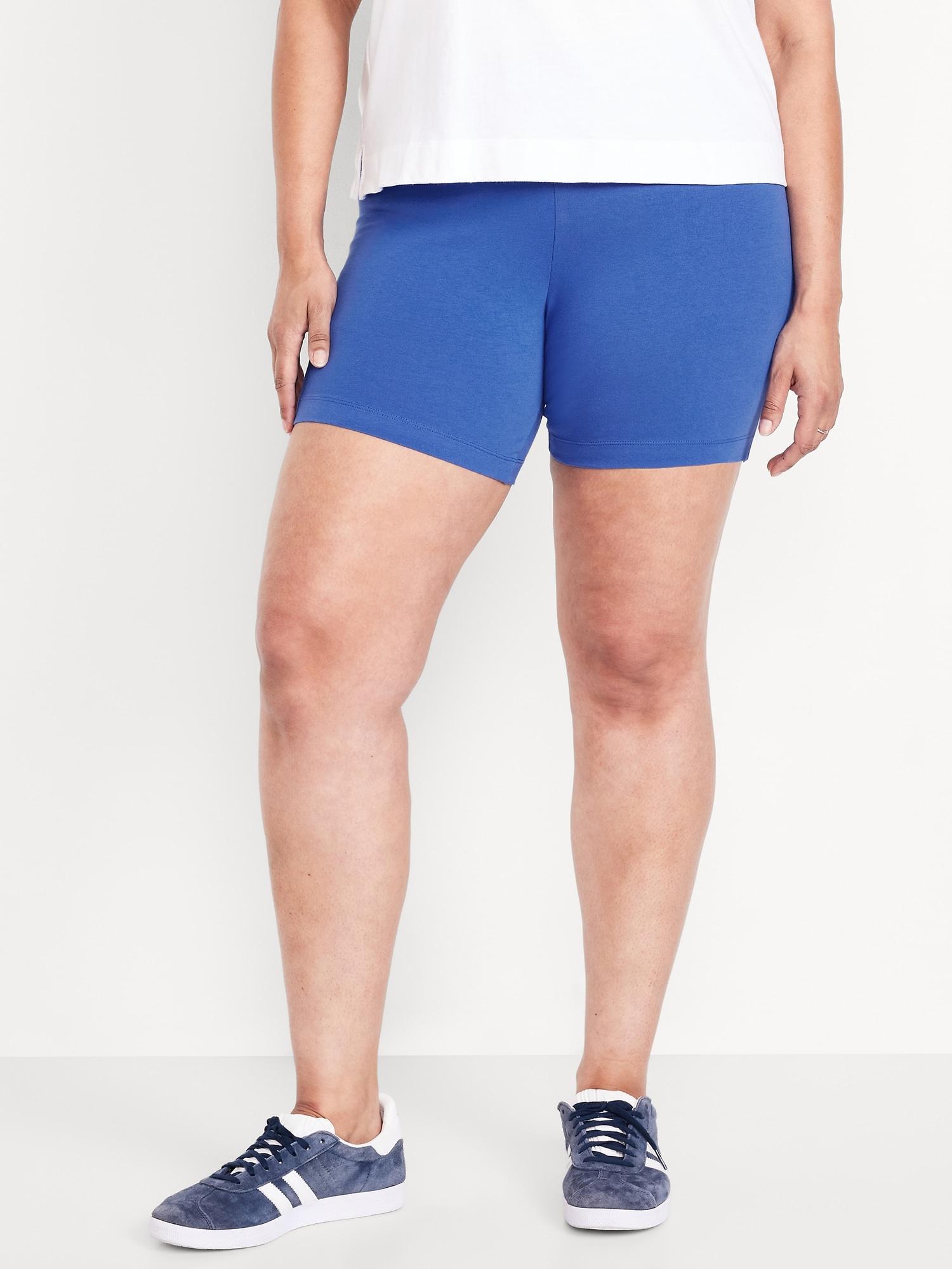 High-Waisted Jersey Biker Shorts -- 6-inch inseam Product Image