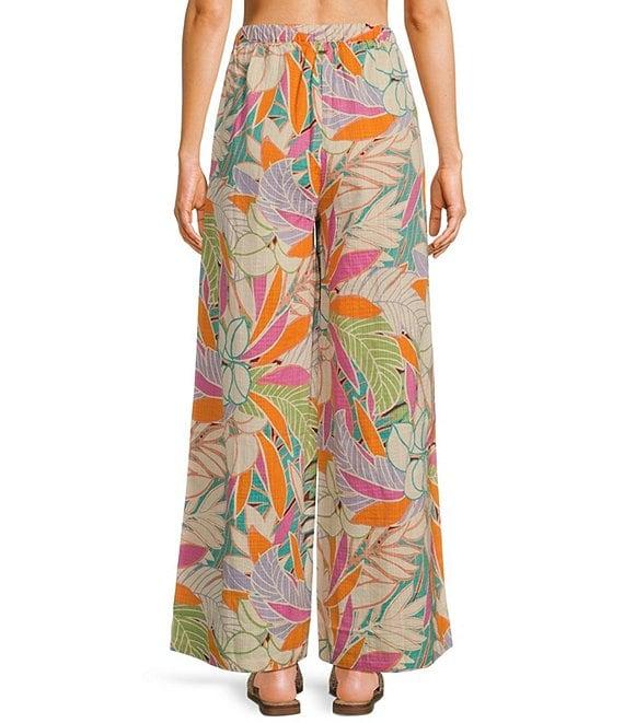 Rip Curl Vadella Tropical Floral Print Wide Leg Pants Product Image