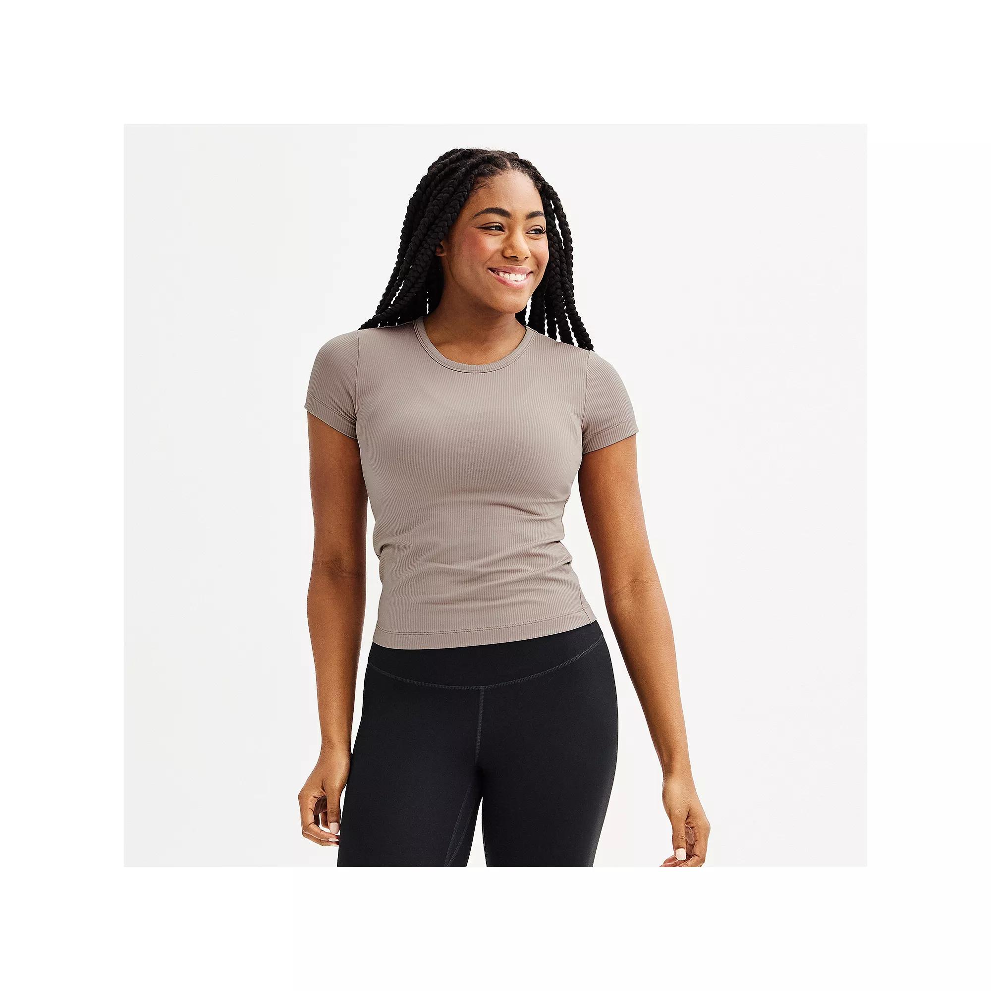 Women's FLX Balance Core Short Sleeve Tee, Size: Medium, Truffle Product Image