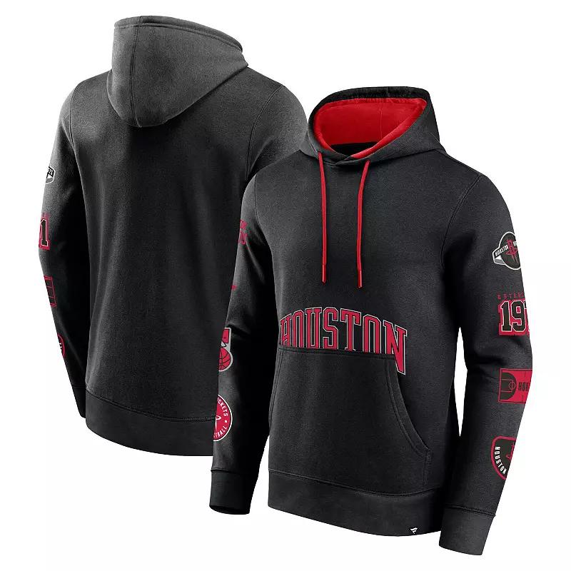 Men's Fanatics Black Houston Rockets Home Court Pullover Hoodie, Size: Small Product Image