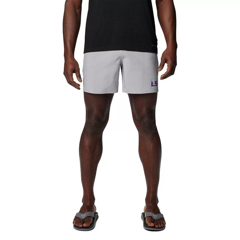 Men's Columbia Gray LSU Tigers PFG Terminal Roamer�� Omni-Shade�� Stretch Shorts, Size: 2XL, Grey Product Image