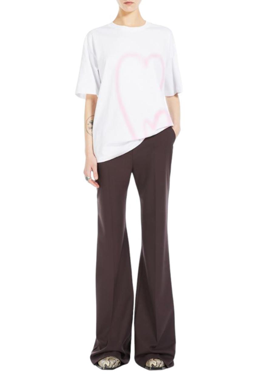 Sportmax Luis Pink Heart Cotton T-shirt Product Image