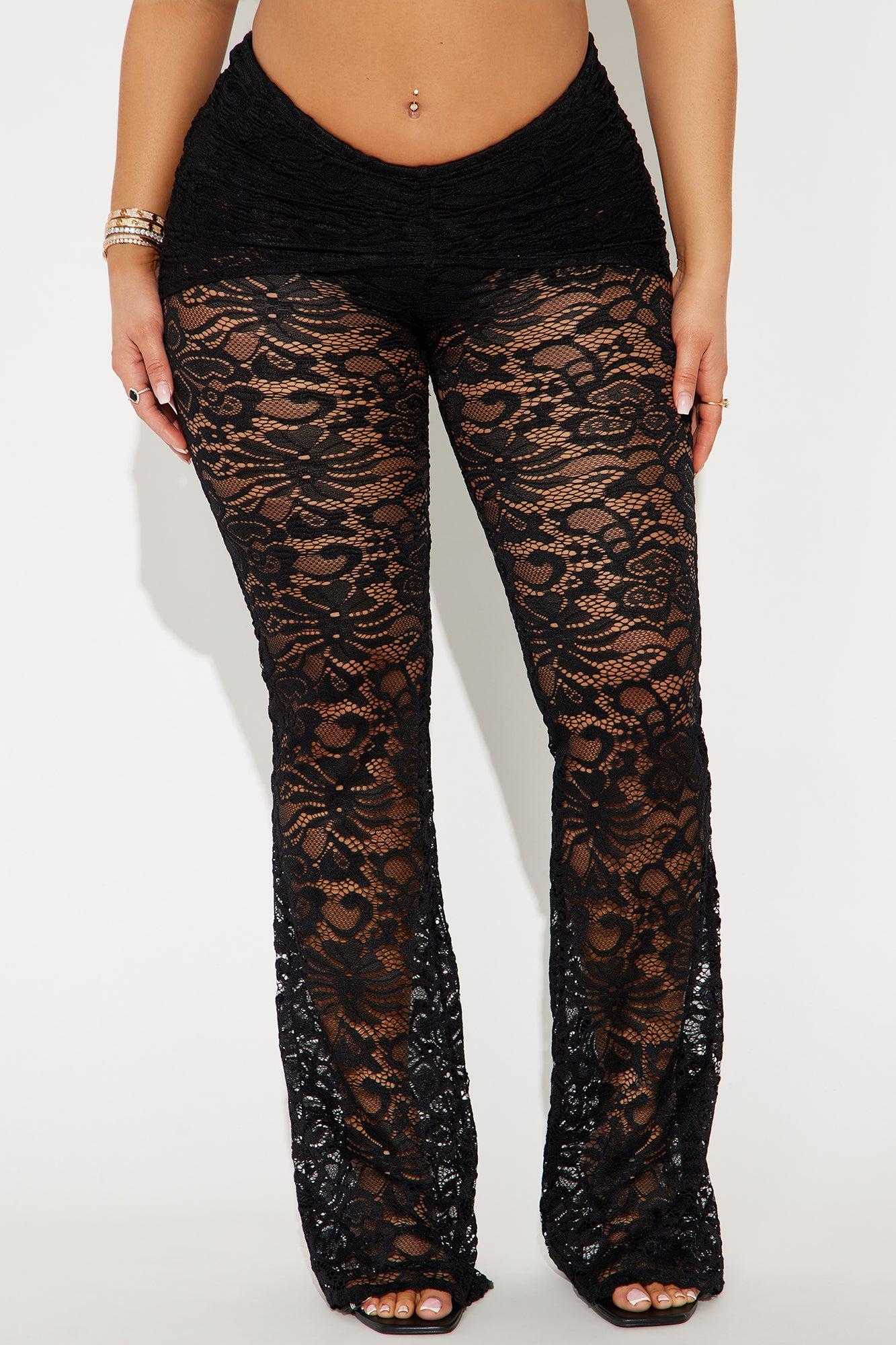 Luisa Lace Flare Pant - Black Product Image