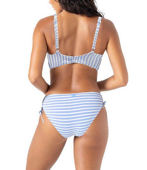 Roxy Pacific Coast Texture Rib Low Waist Lace-Up Hipster Swim Bottom Product Image