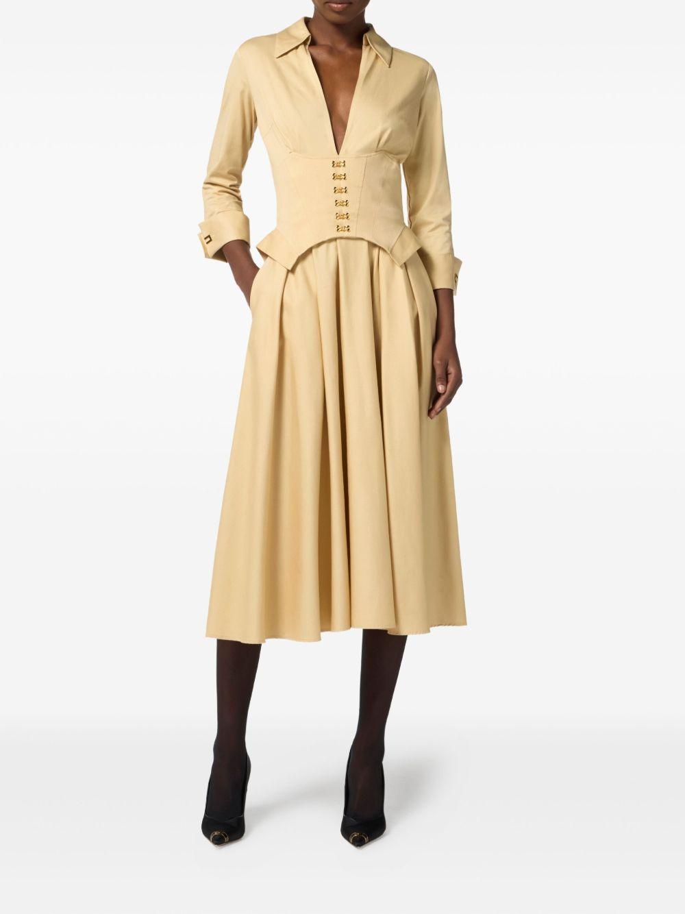 logo-plaque cotton dress Product Image