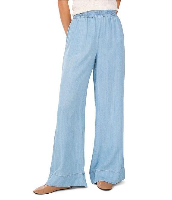 1. STATE Chambray Wide-Leg Pull-On Pants Product Image