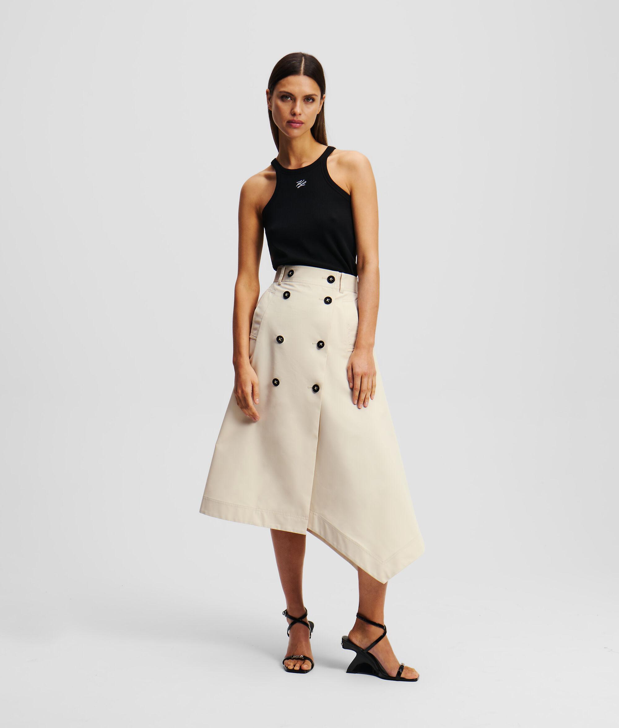 COTTON TWILL TRENCH SKIRT Product Image