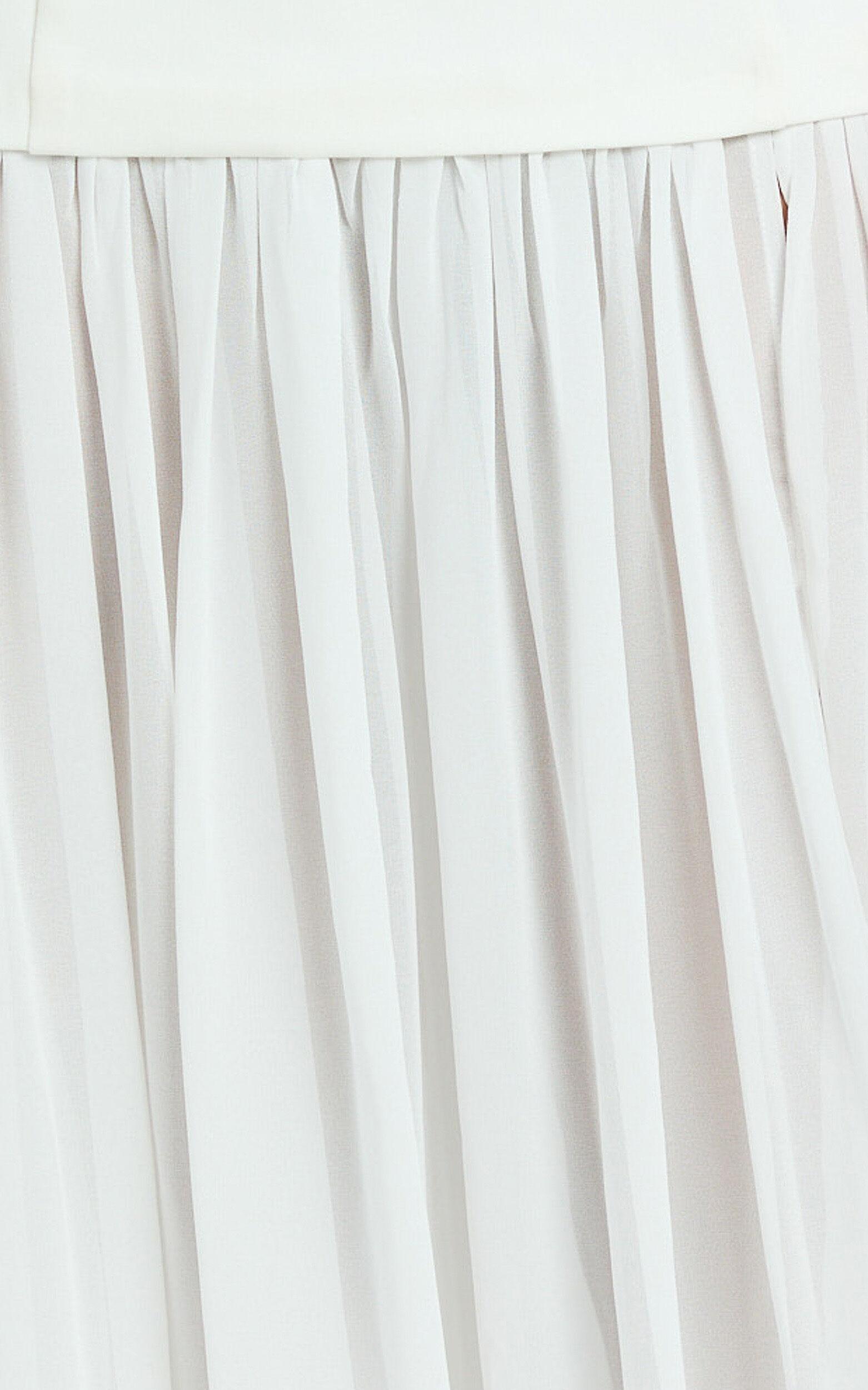 Jocelyn Maxi Dress - Strapless Ruched Fit And Flare Dress in Ivory Product Image